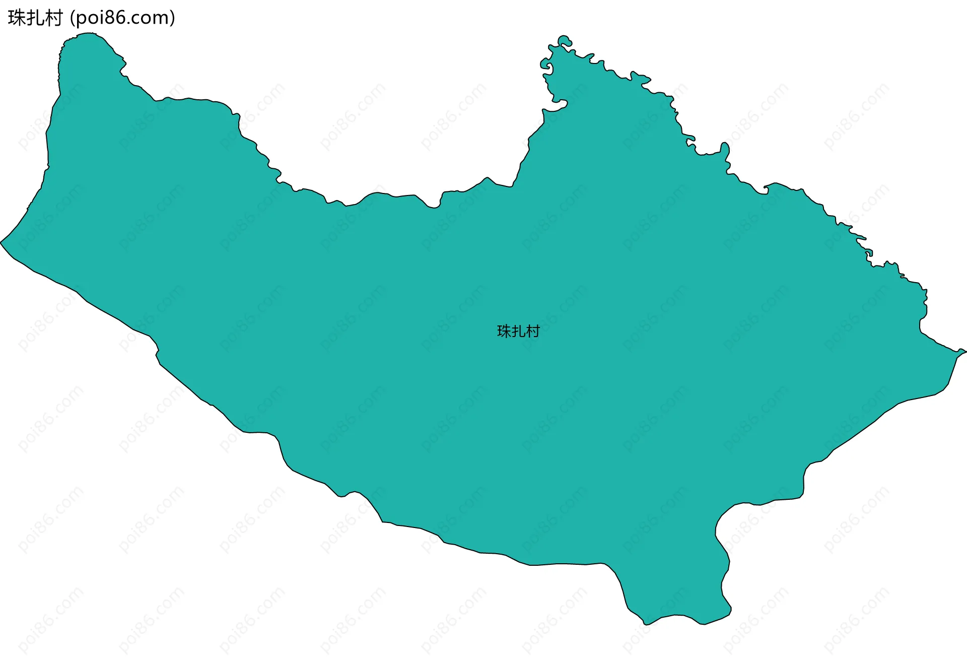 珠扎村边界地图