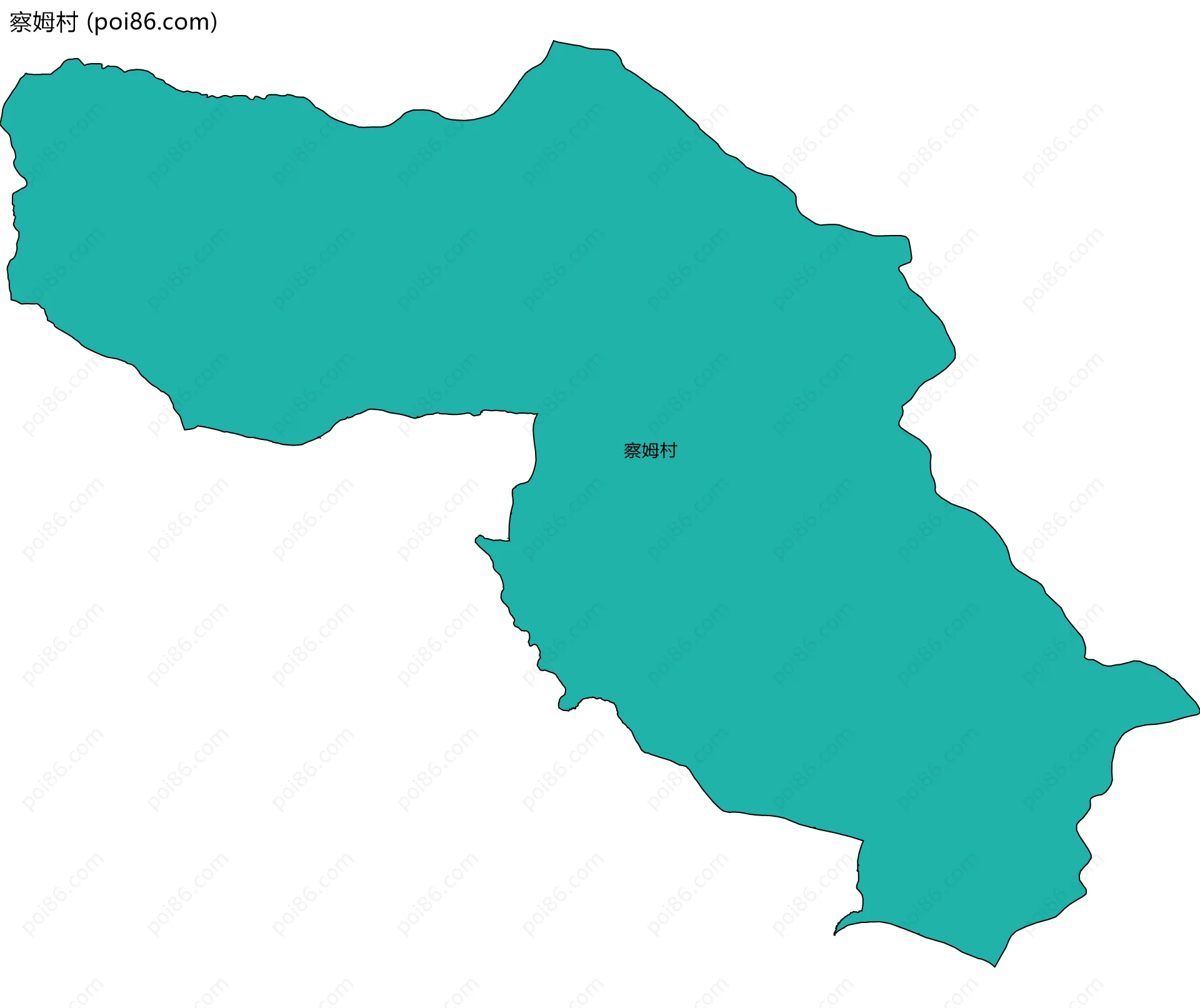 察姆村边界地图