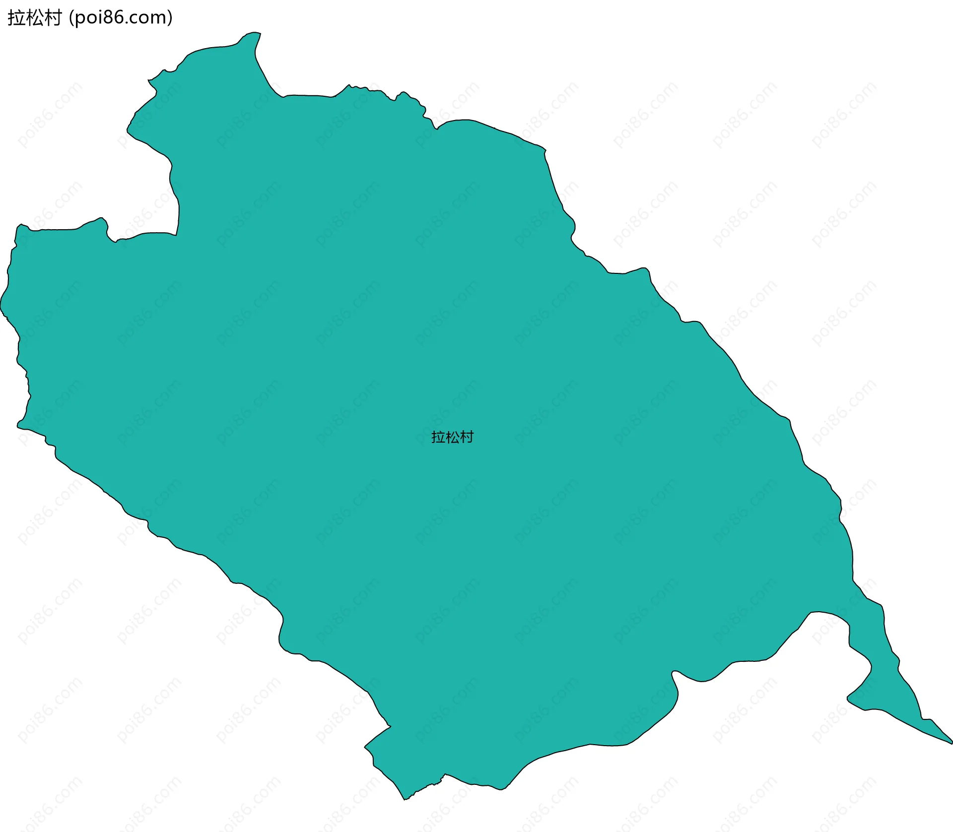 拉松村边界地图