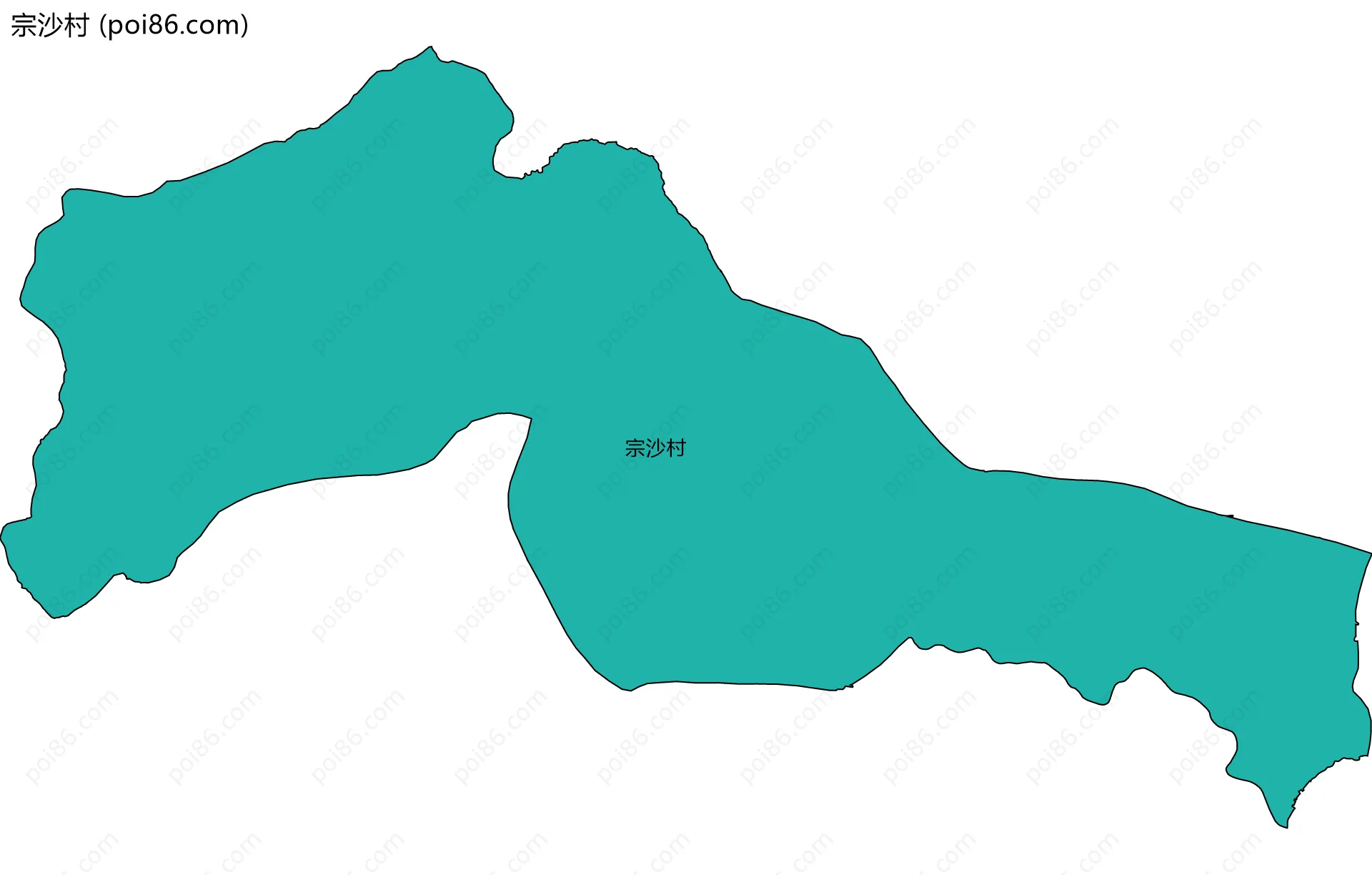 宗沙村边界地图