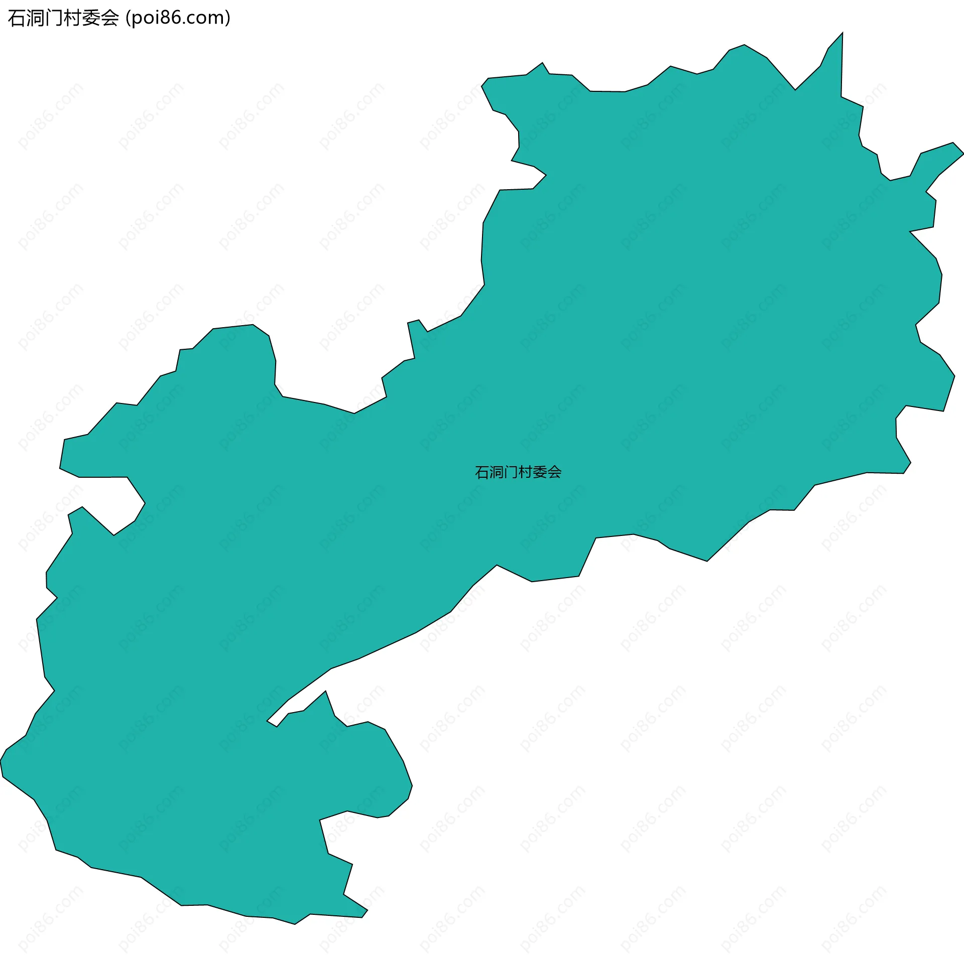 石洞门村委会边界地图