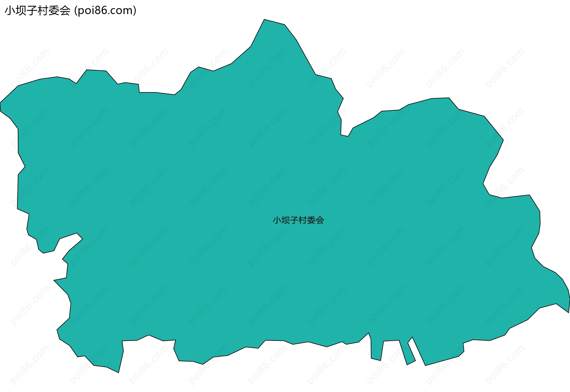 小坝子村委会边界地图