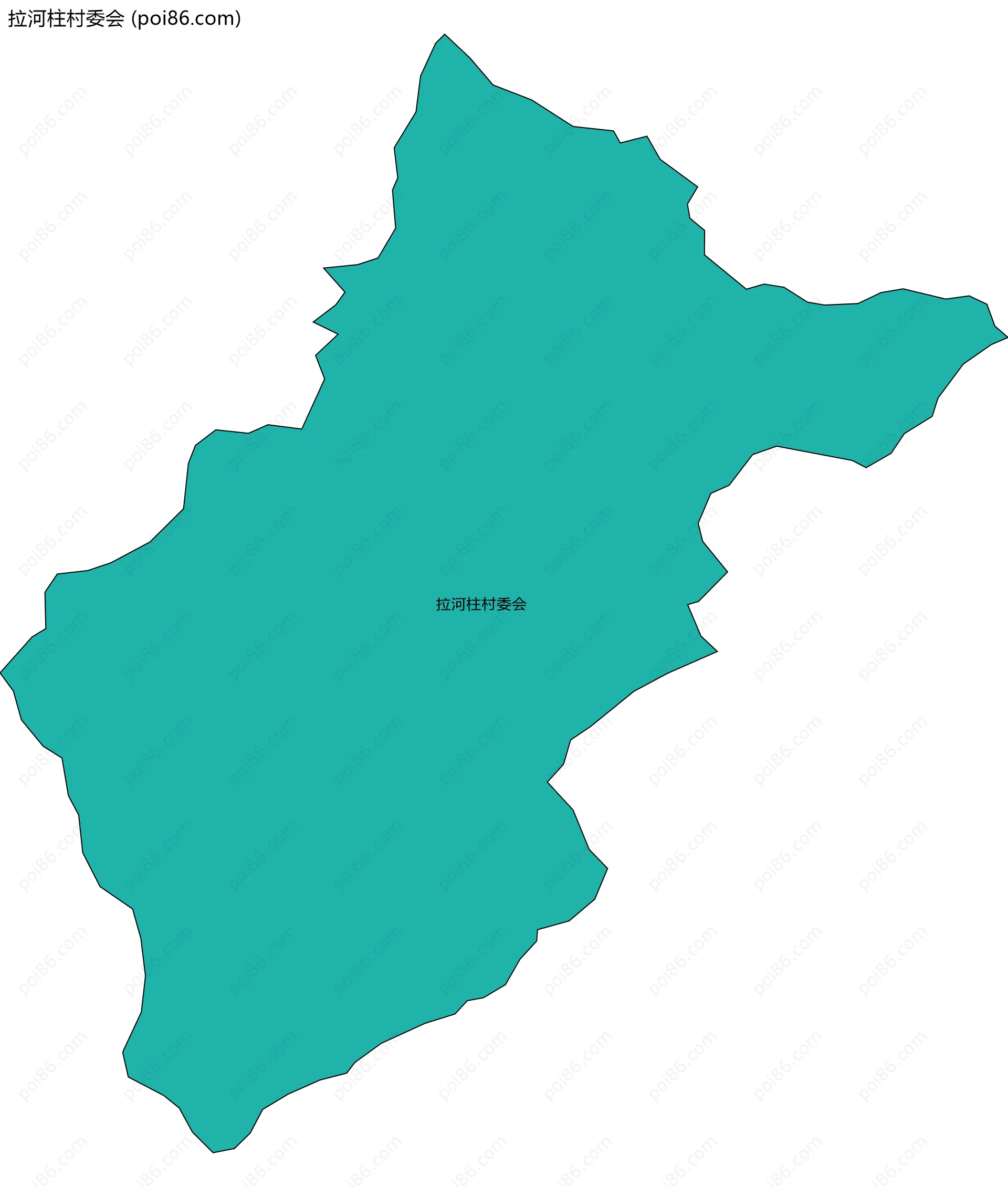 拉河柱村委会边界地图