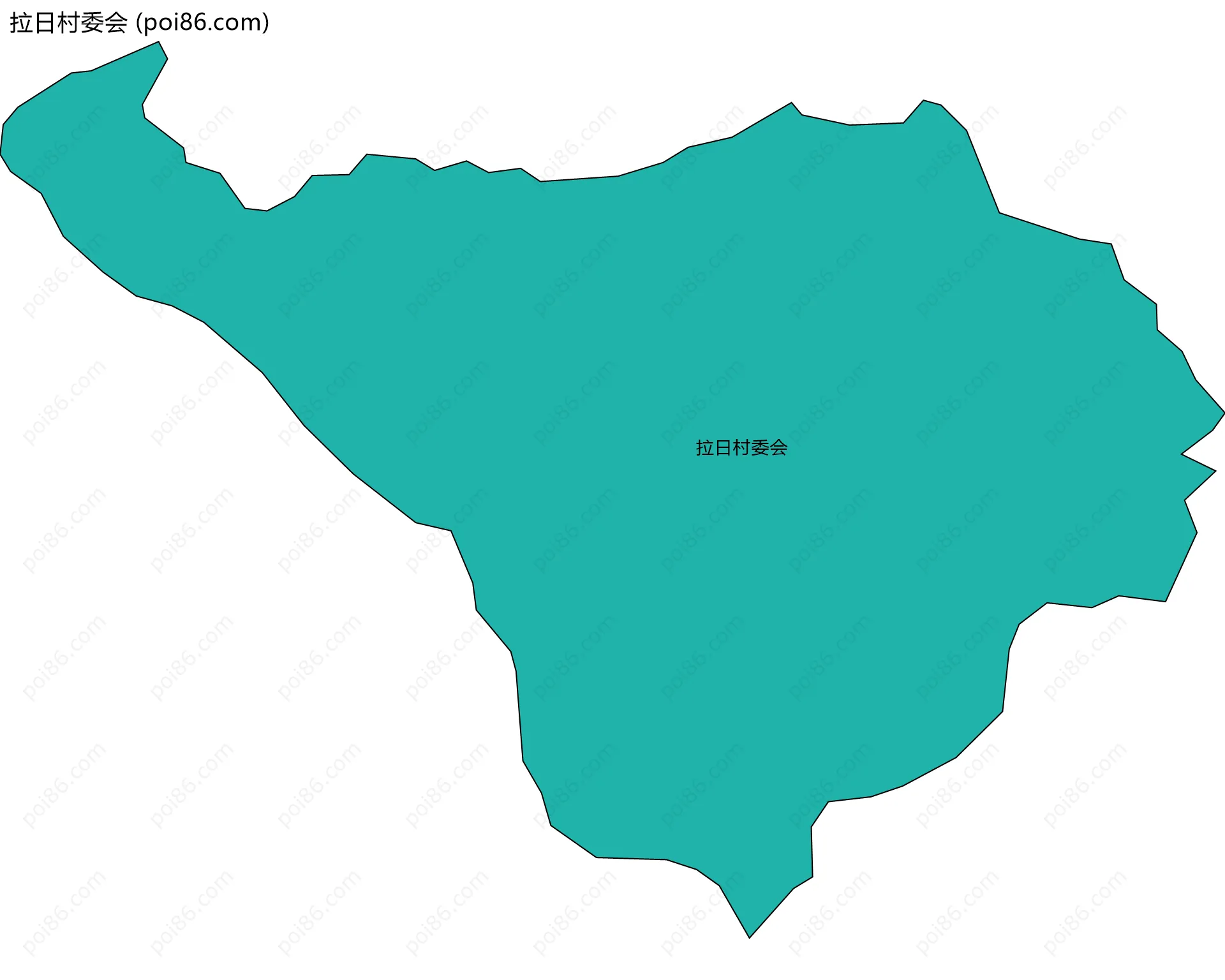 拉日村委会边界地图