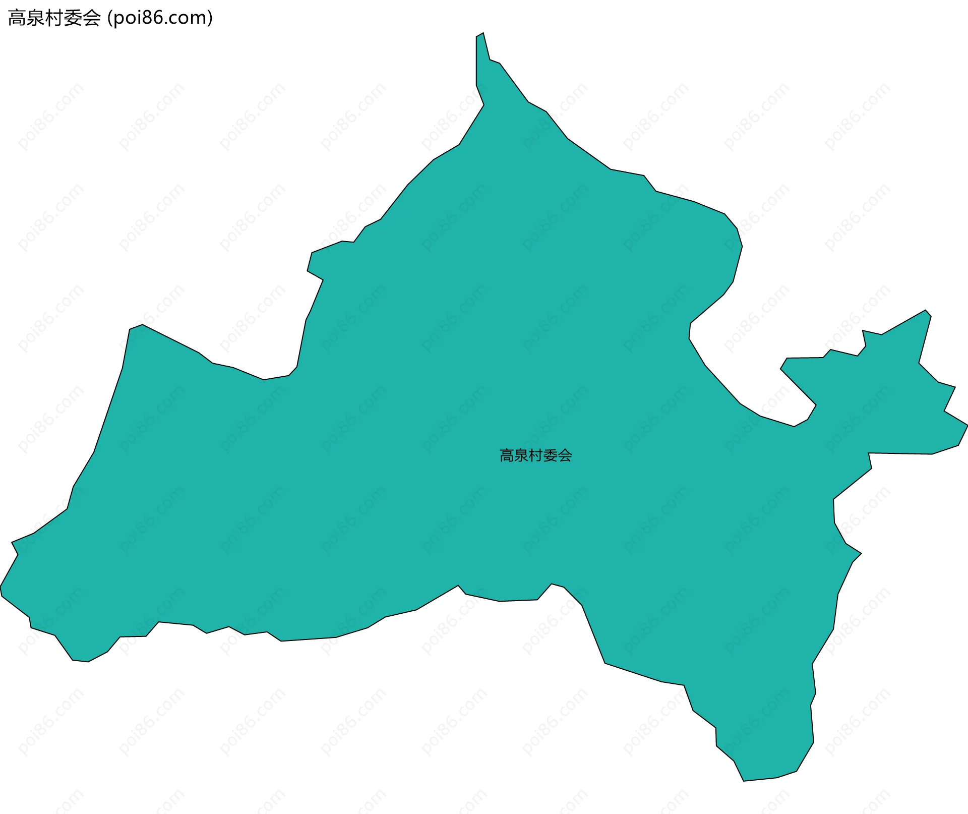 高泉村委会边界地图