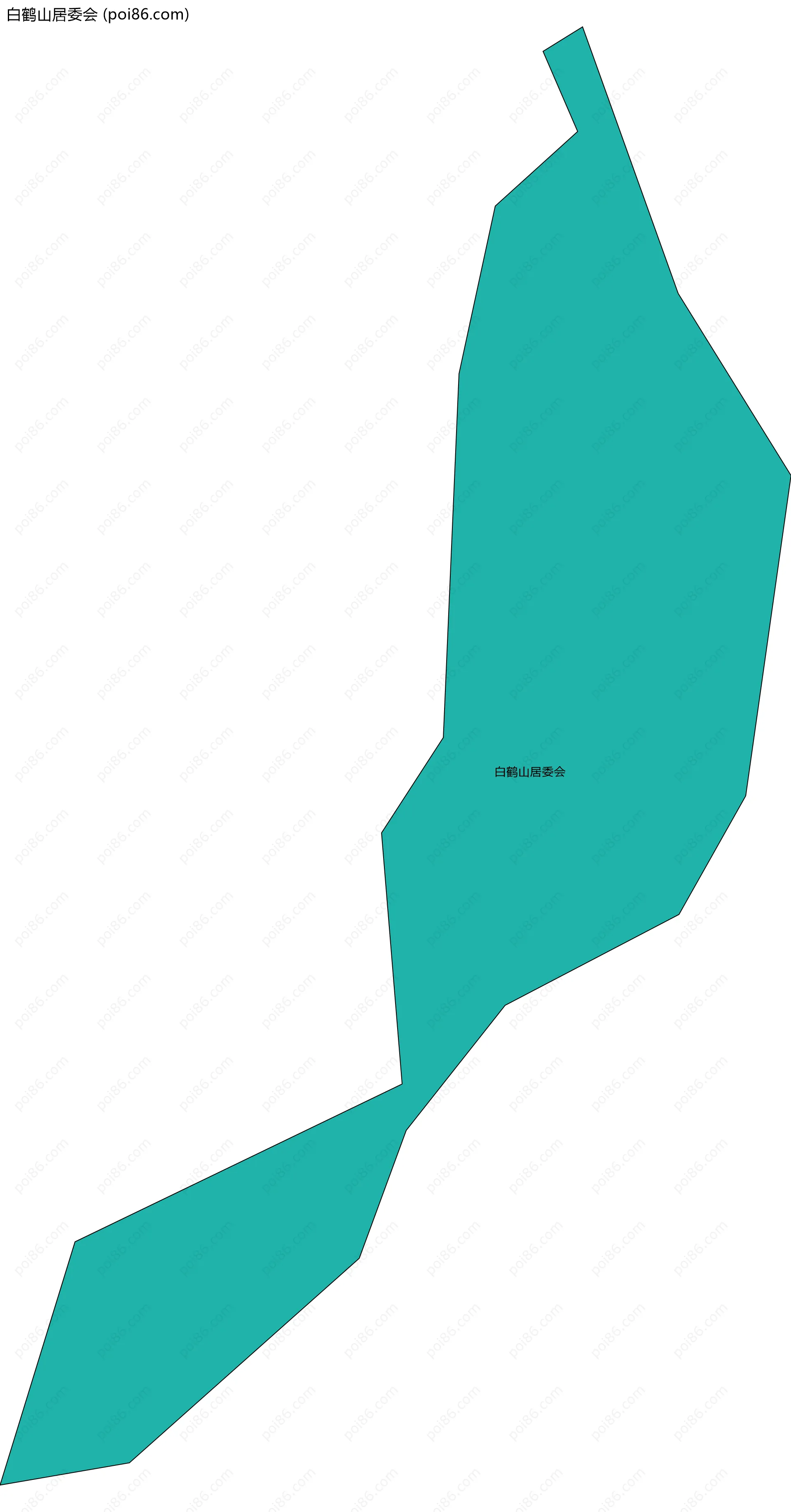 白鹤山居委会边界地图