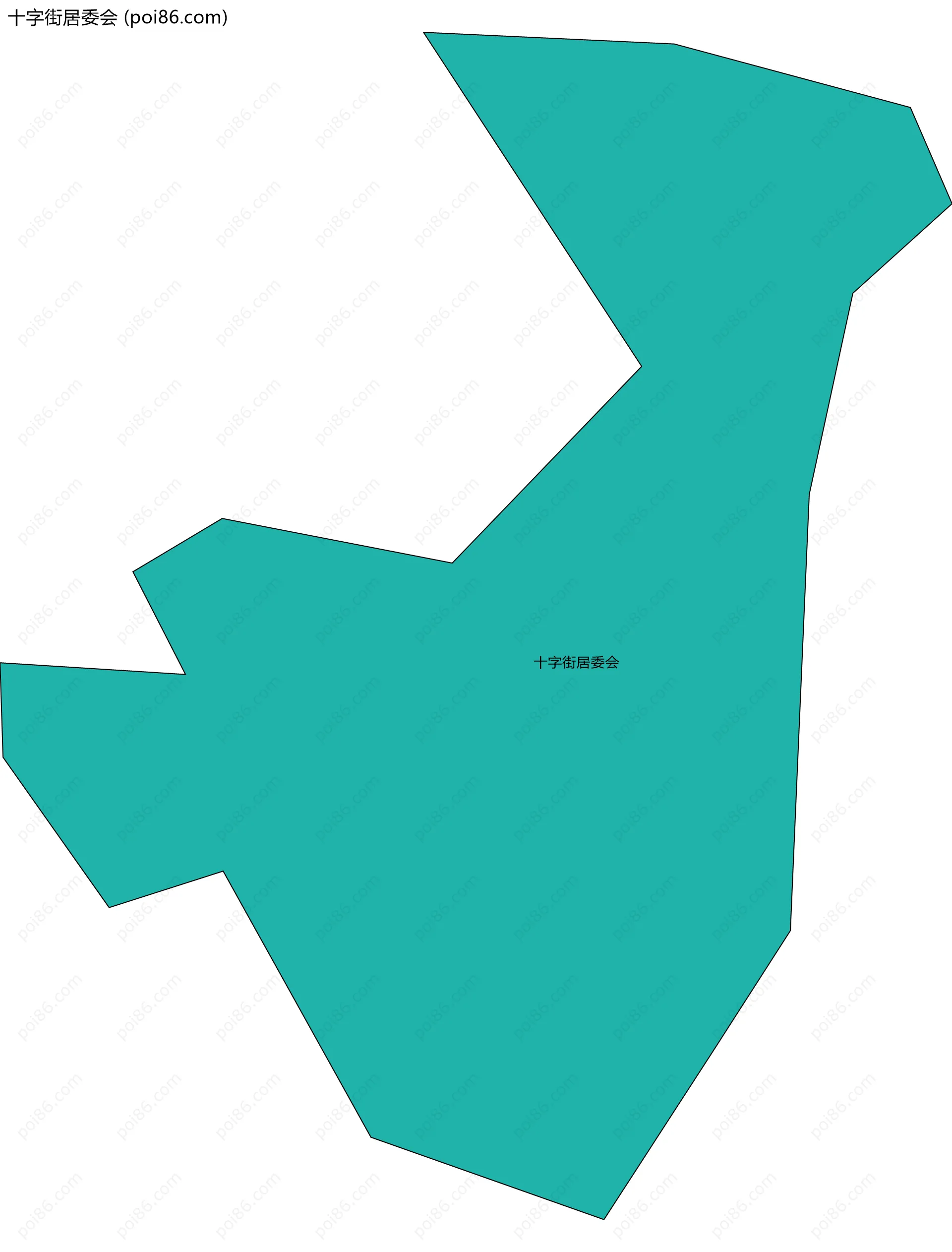 十字街居委会边界地图