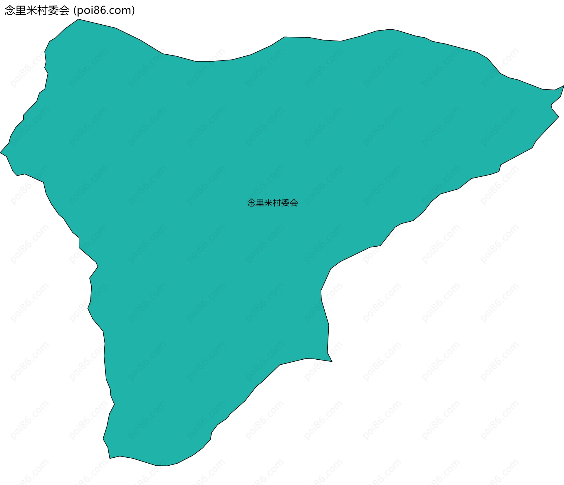 念里米村委会边界地图