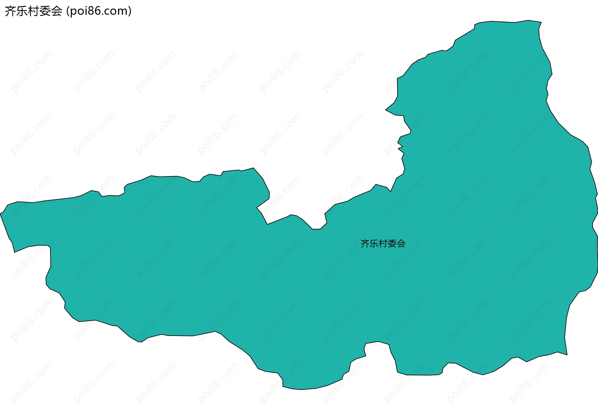 齐乐村委会边界地图