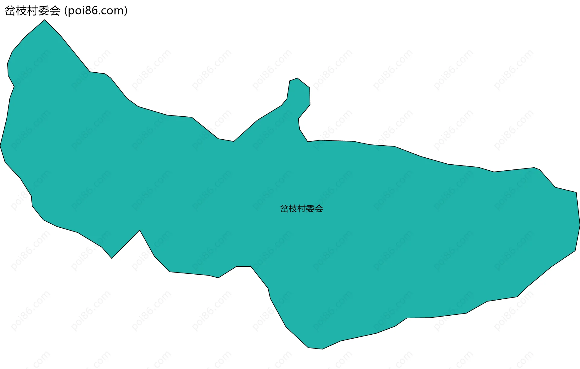 岔枝村委会边界地图