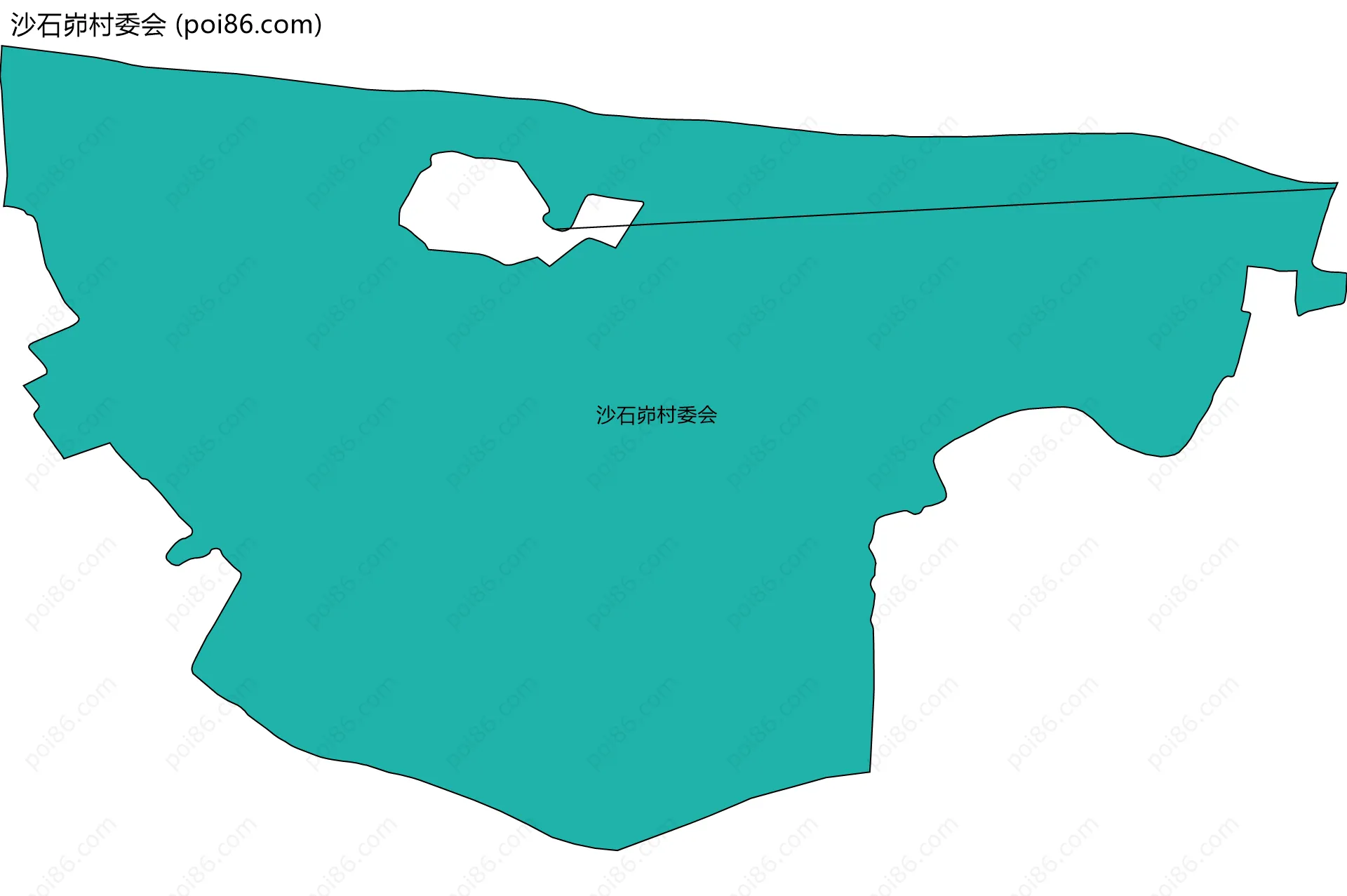 沙石峁村委会边界地图