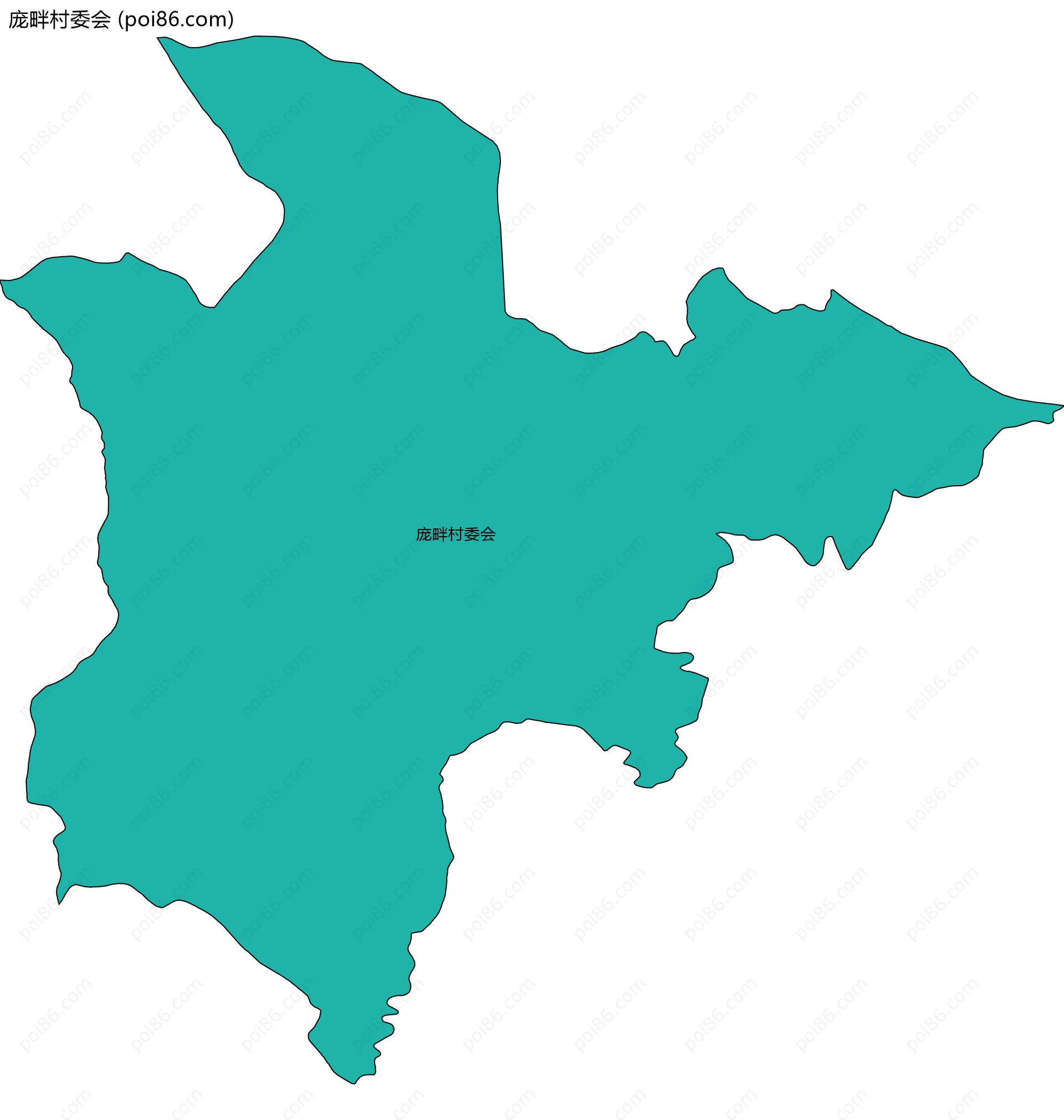 庞畔村委会边界地图