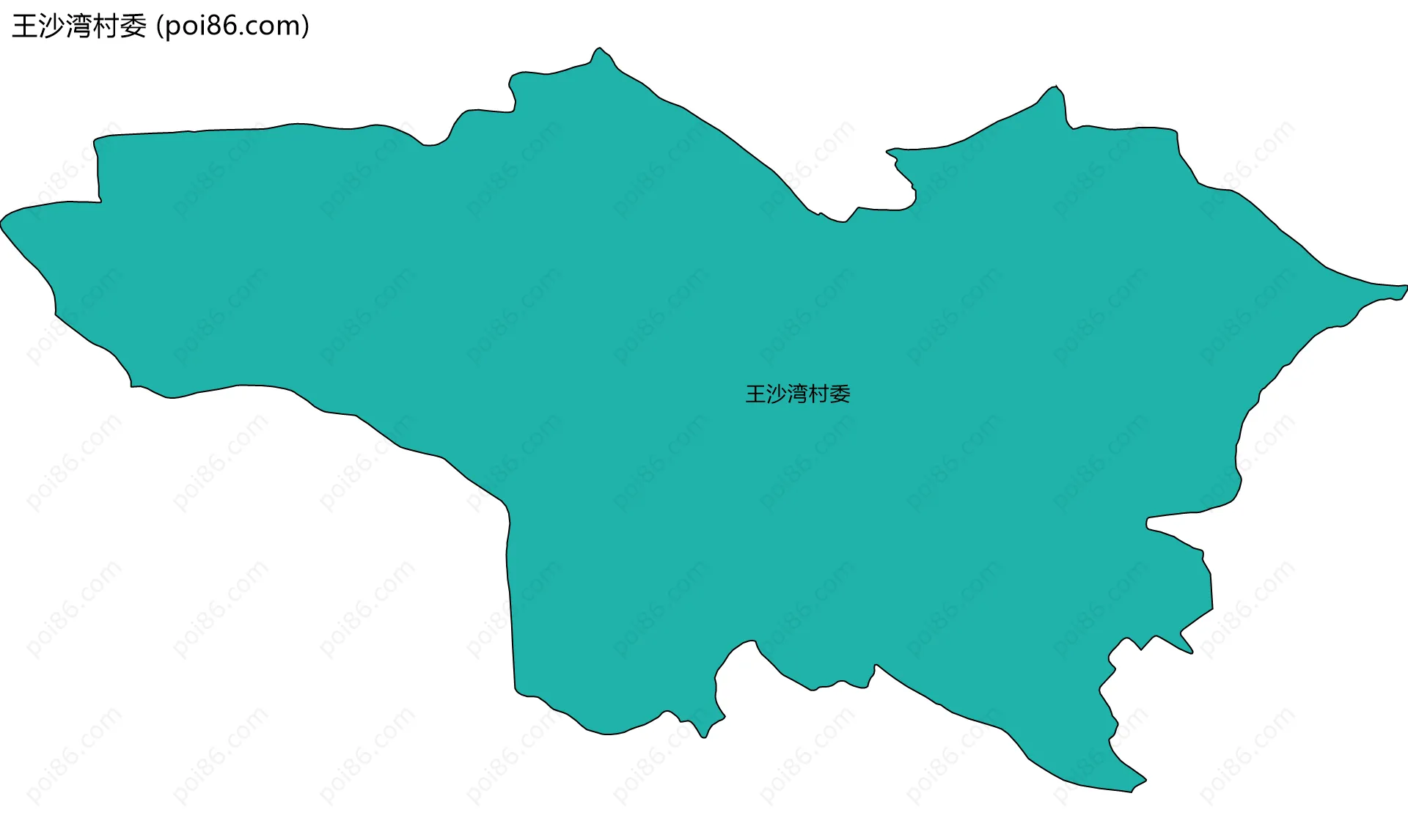 王沙湾村委边界地图