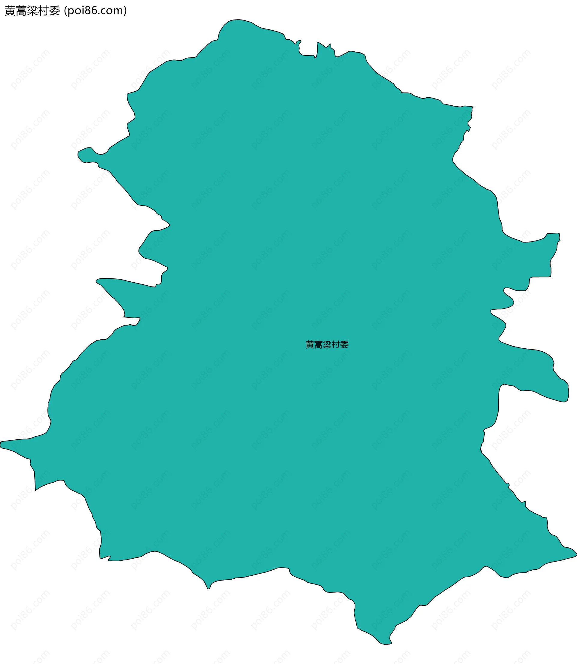 黄蒿梁村委边界地图
