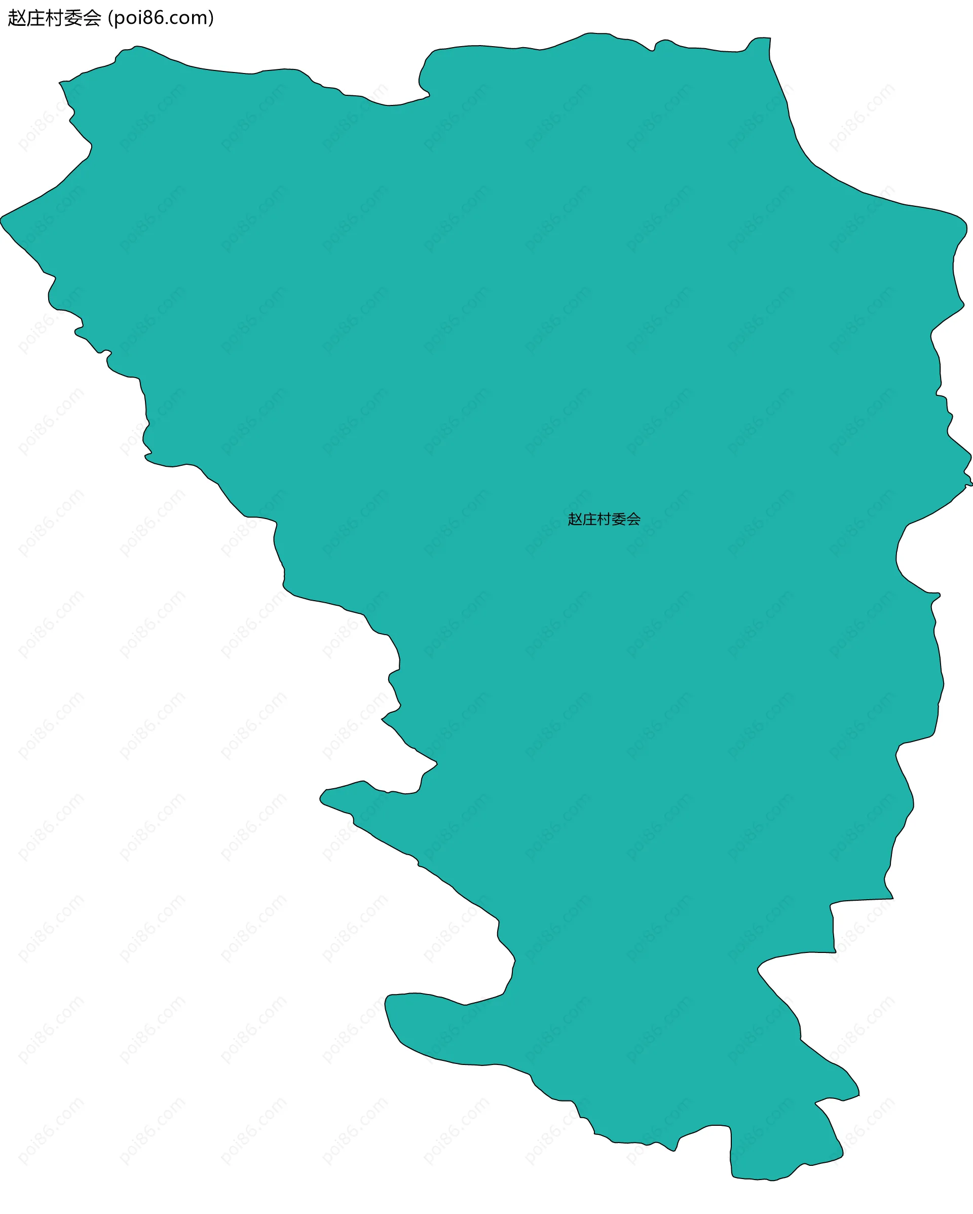 赵庄村委会边界地图