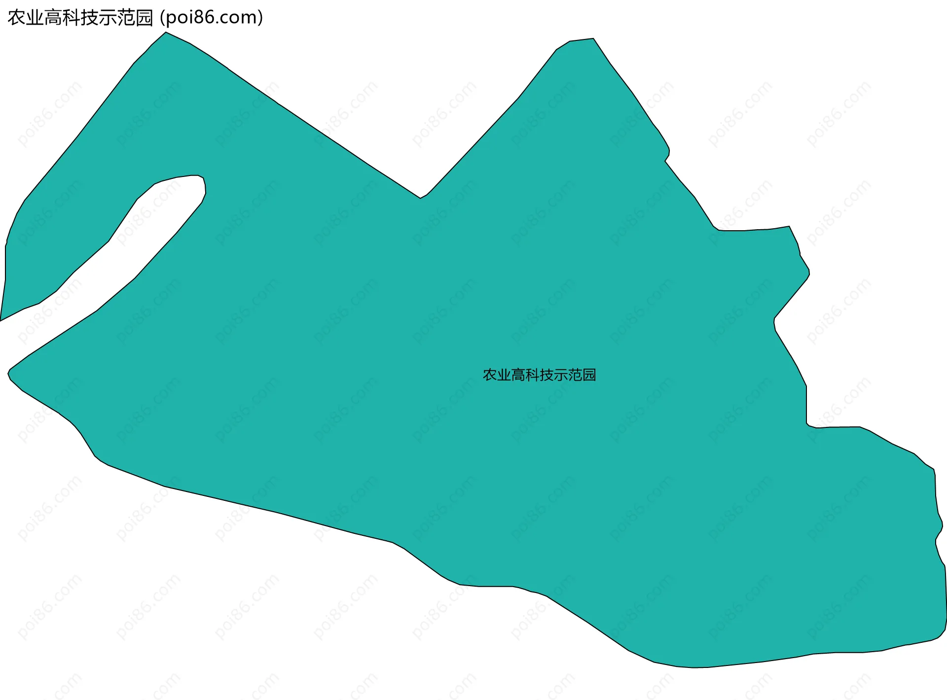 农业高科技示范园边界地图