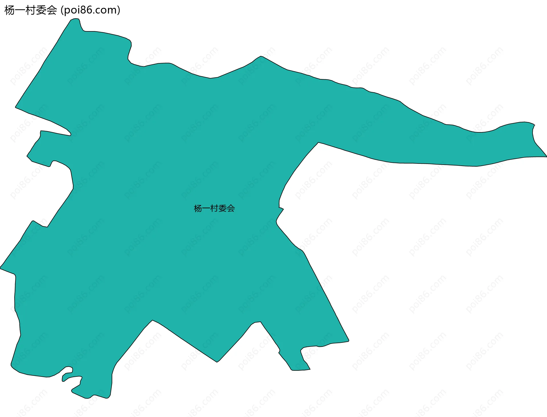 杨一村委会边界地图
