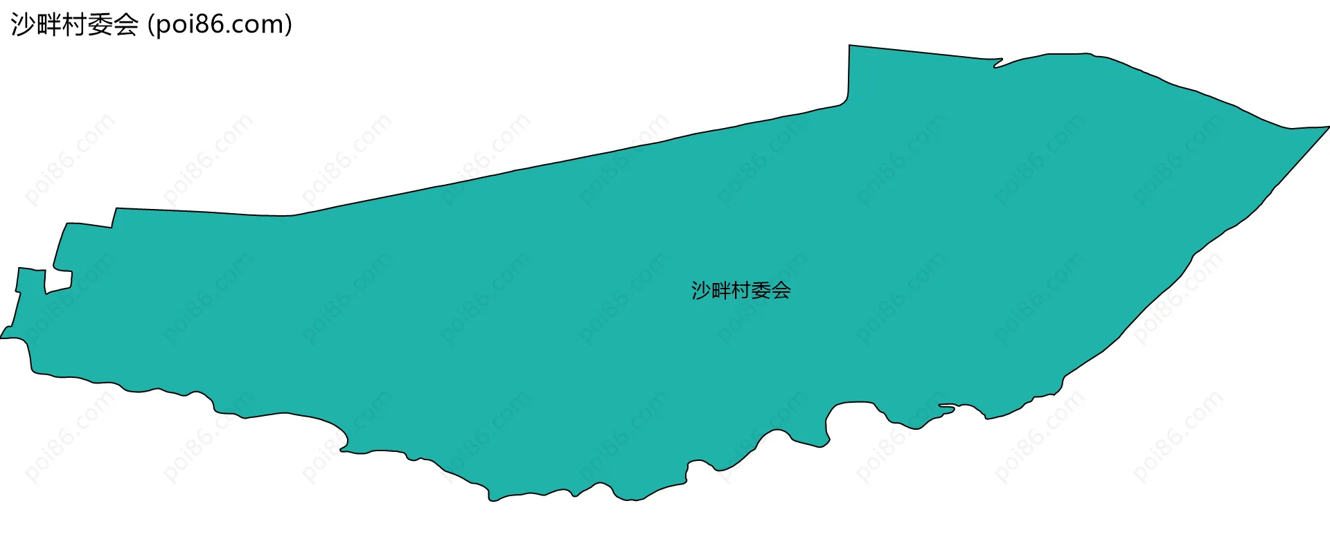 沙畔村委会边界地图