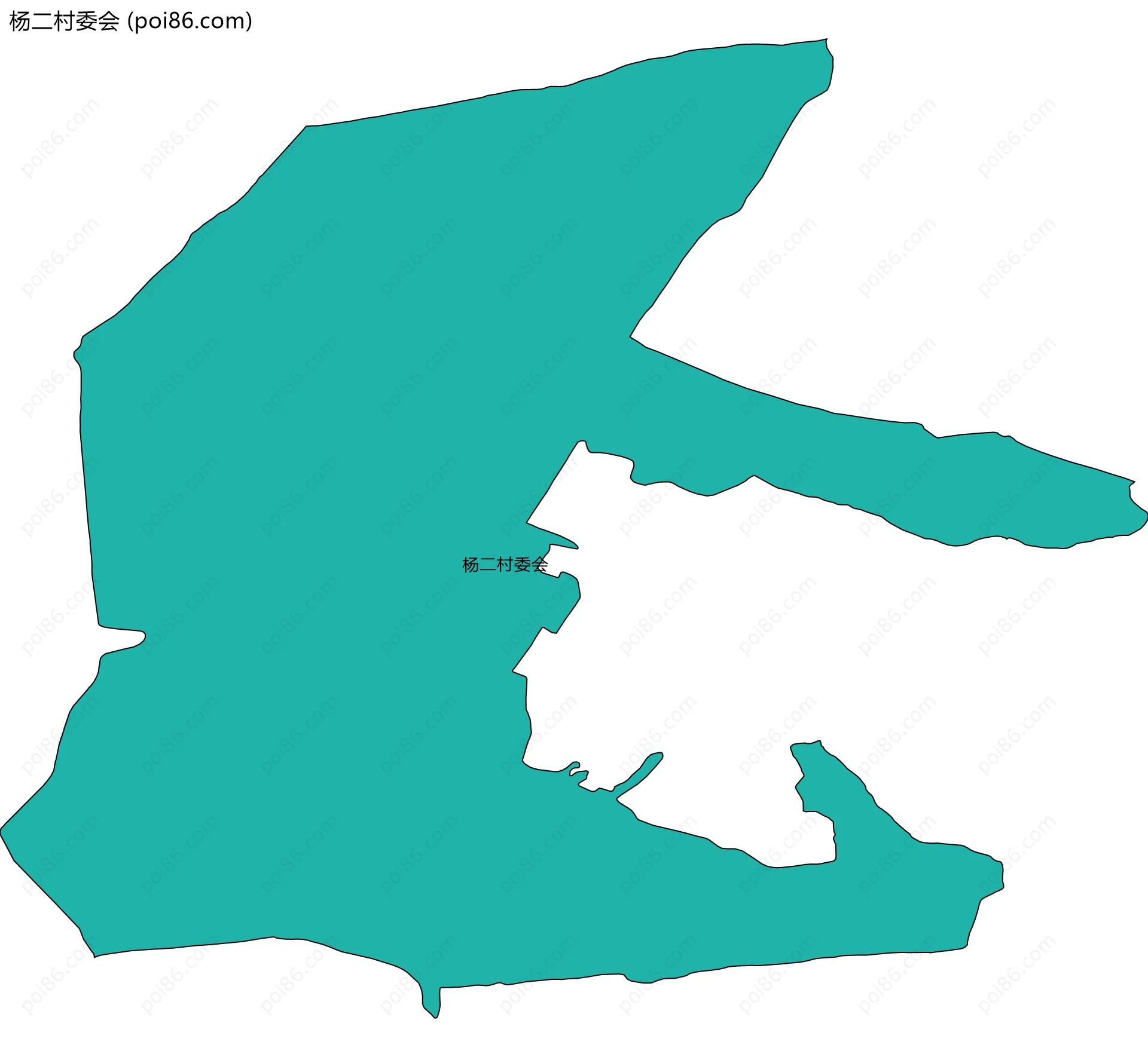 杨二村委会边界地图