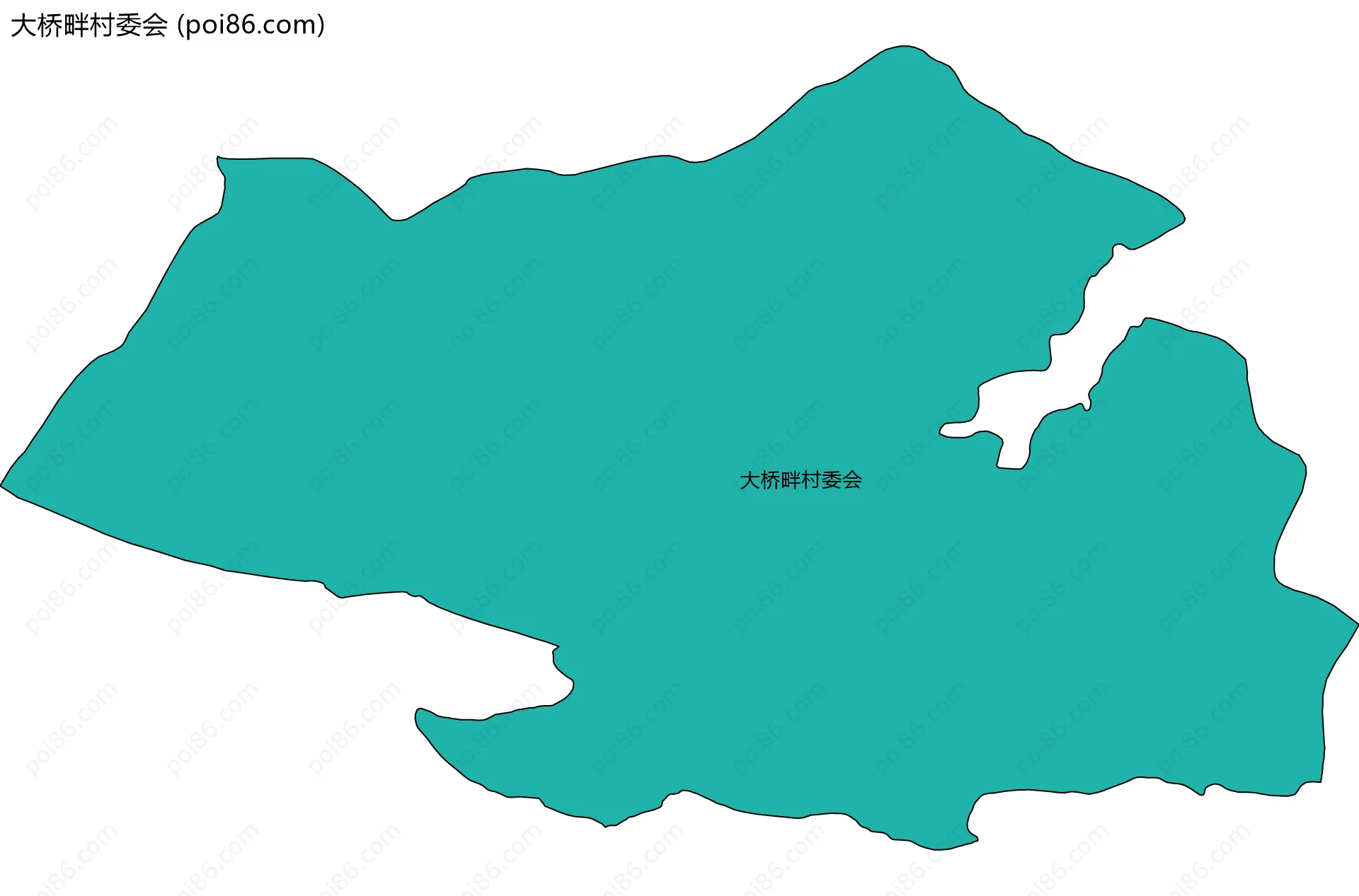 大桥畔村委会边界地图