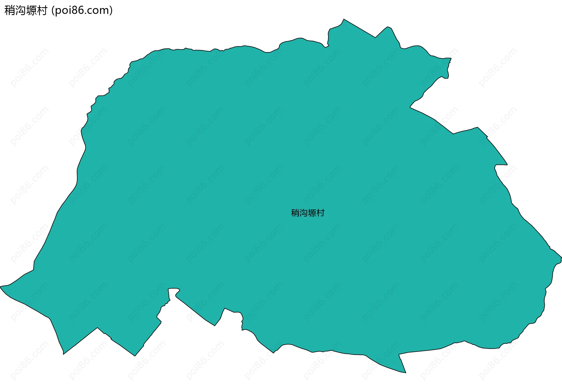 稍沟塬村边界地图