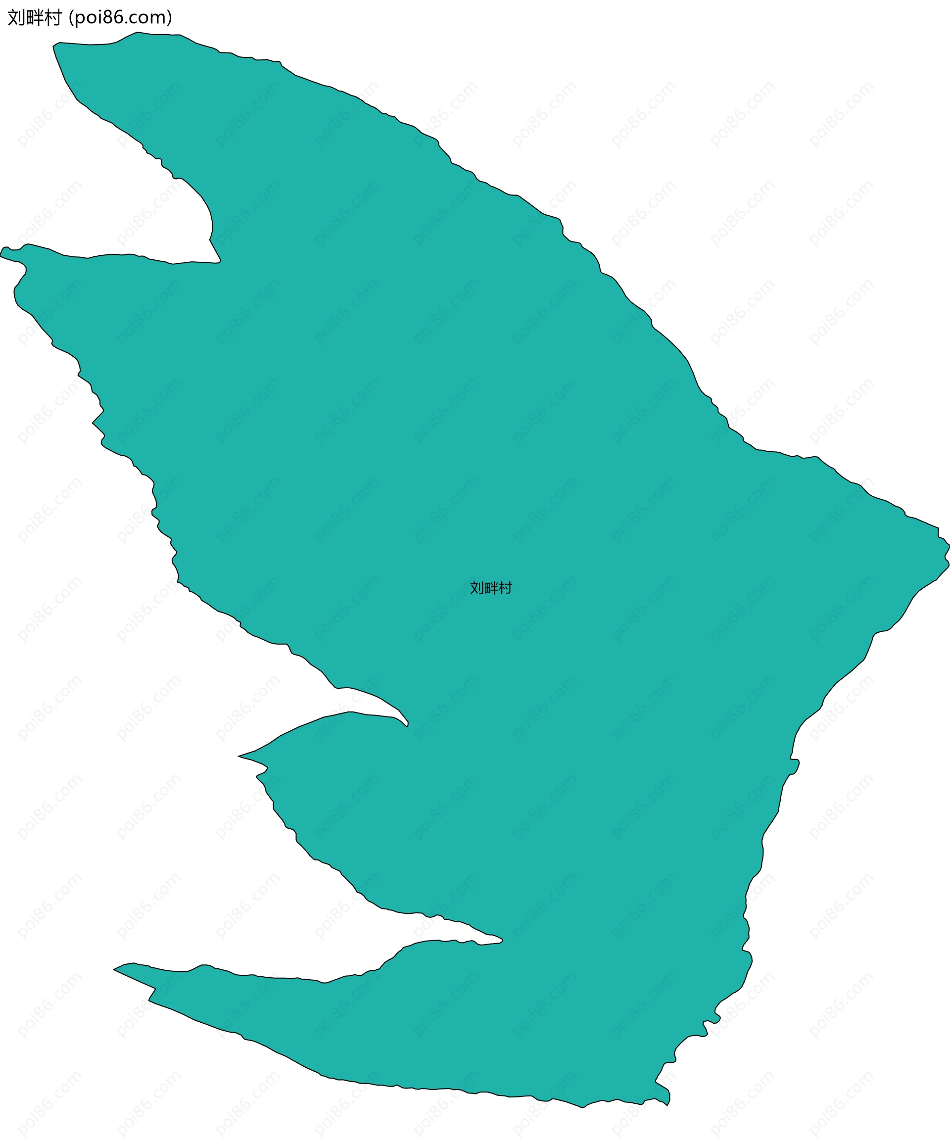 刘畔村边界地图