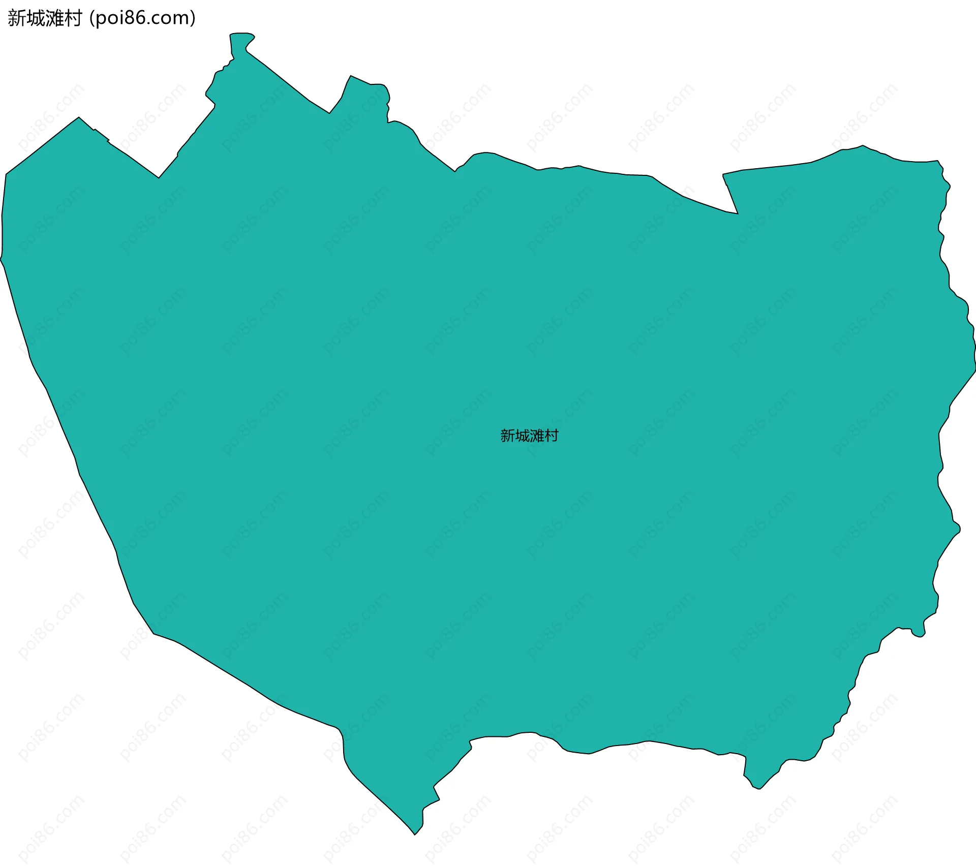 新城滩村边界地图