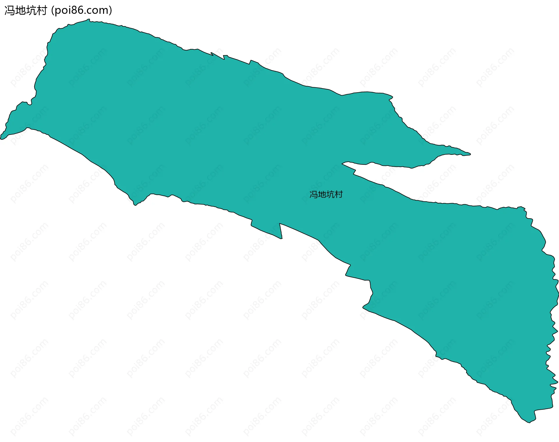 冯地坑村边界地图