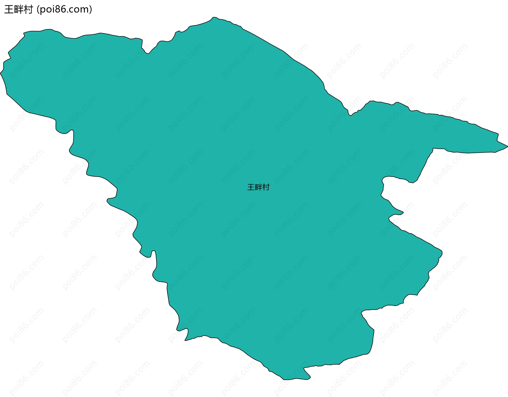王畔村边界地图