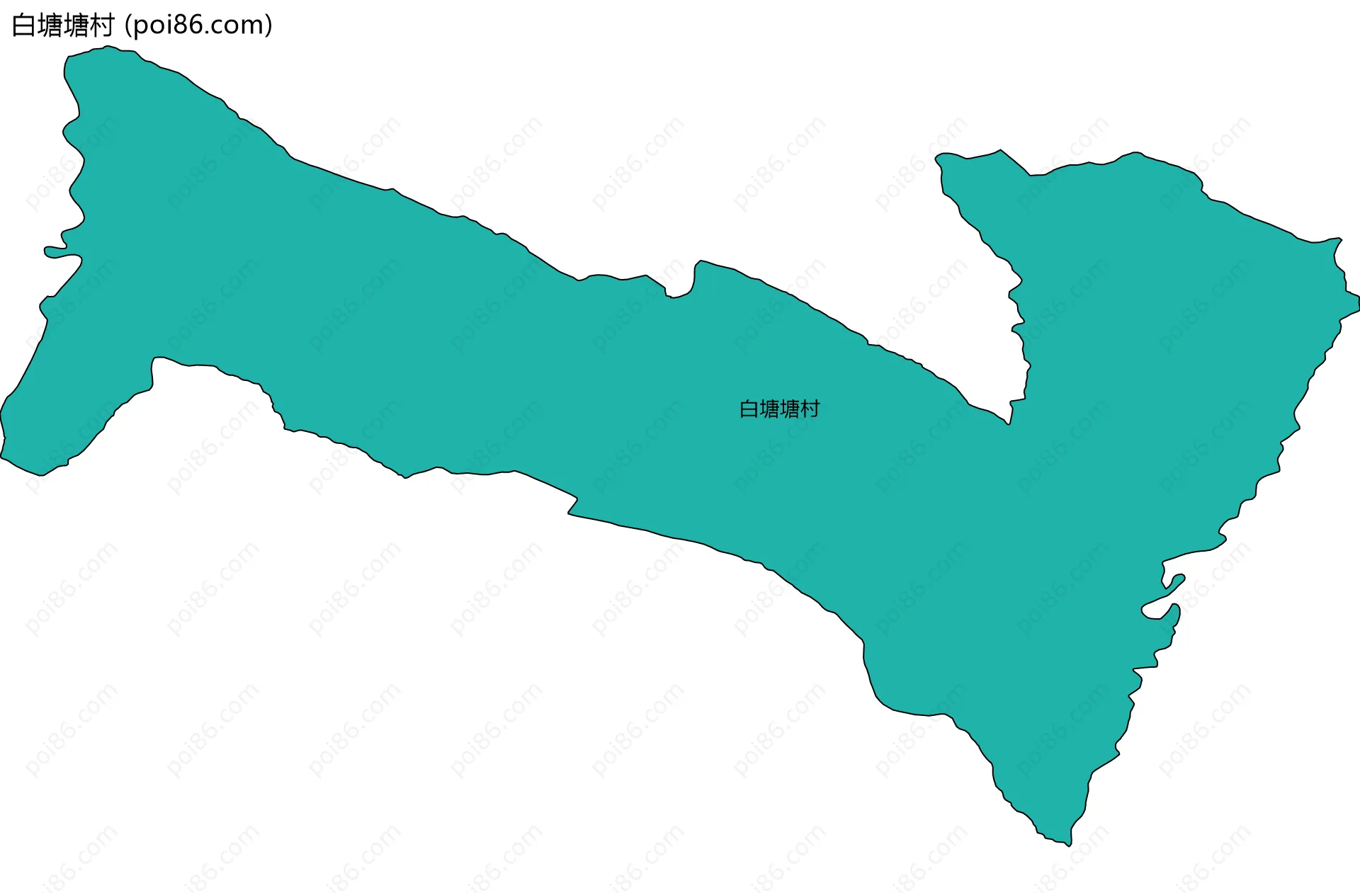 白塘塘村边界地图