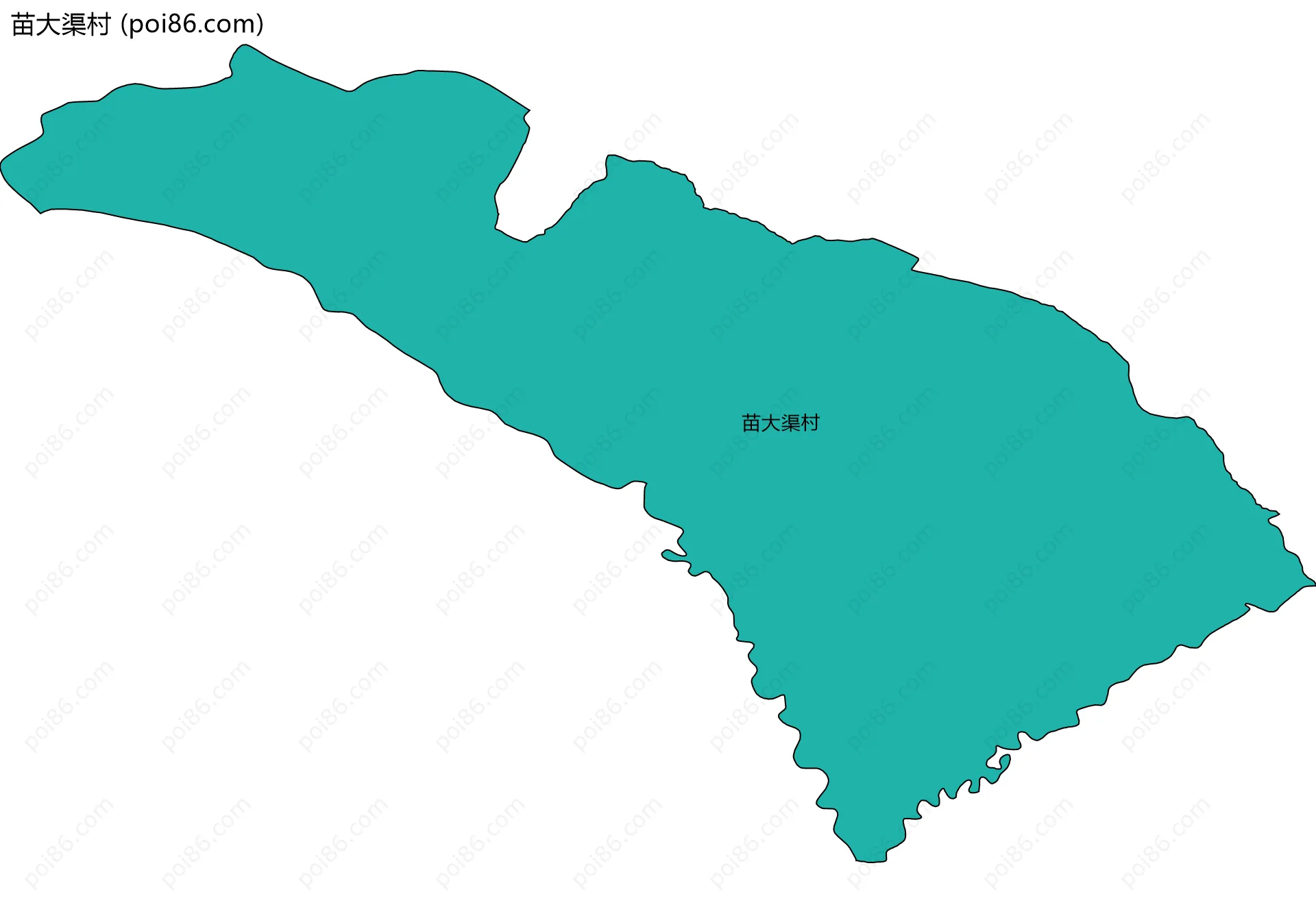 苗大渠村边界地图