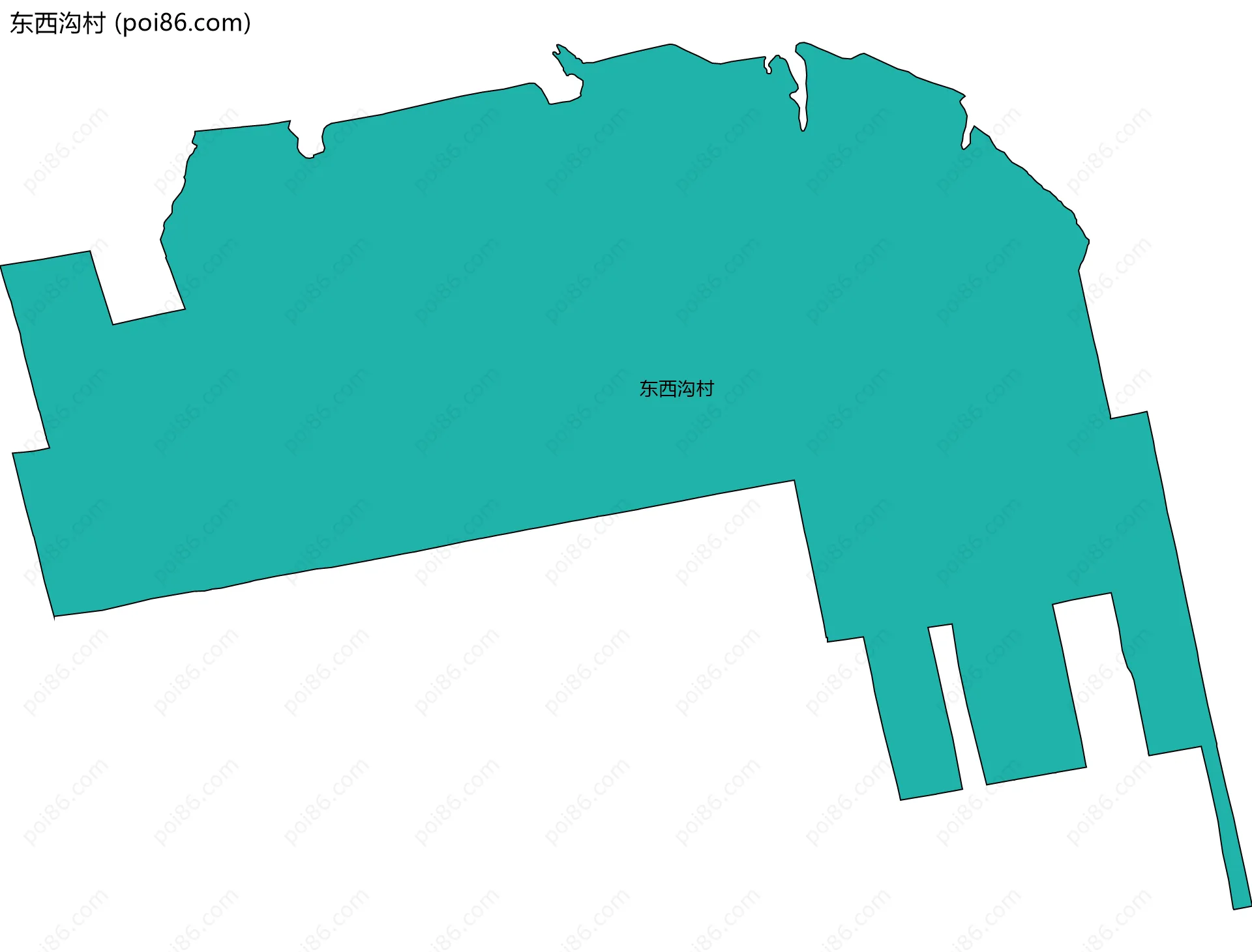 东西沟村边界地图
