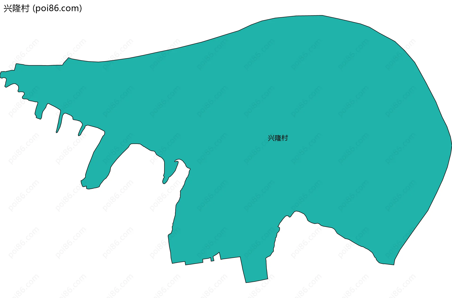 兴隆村边界地图