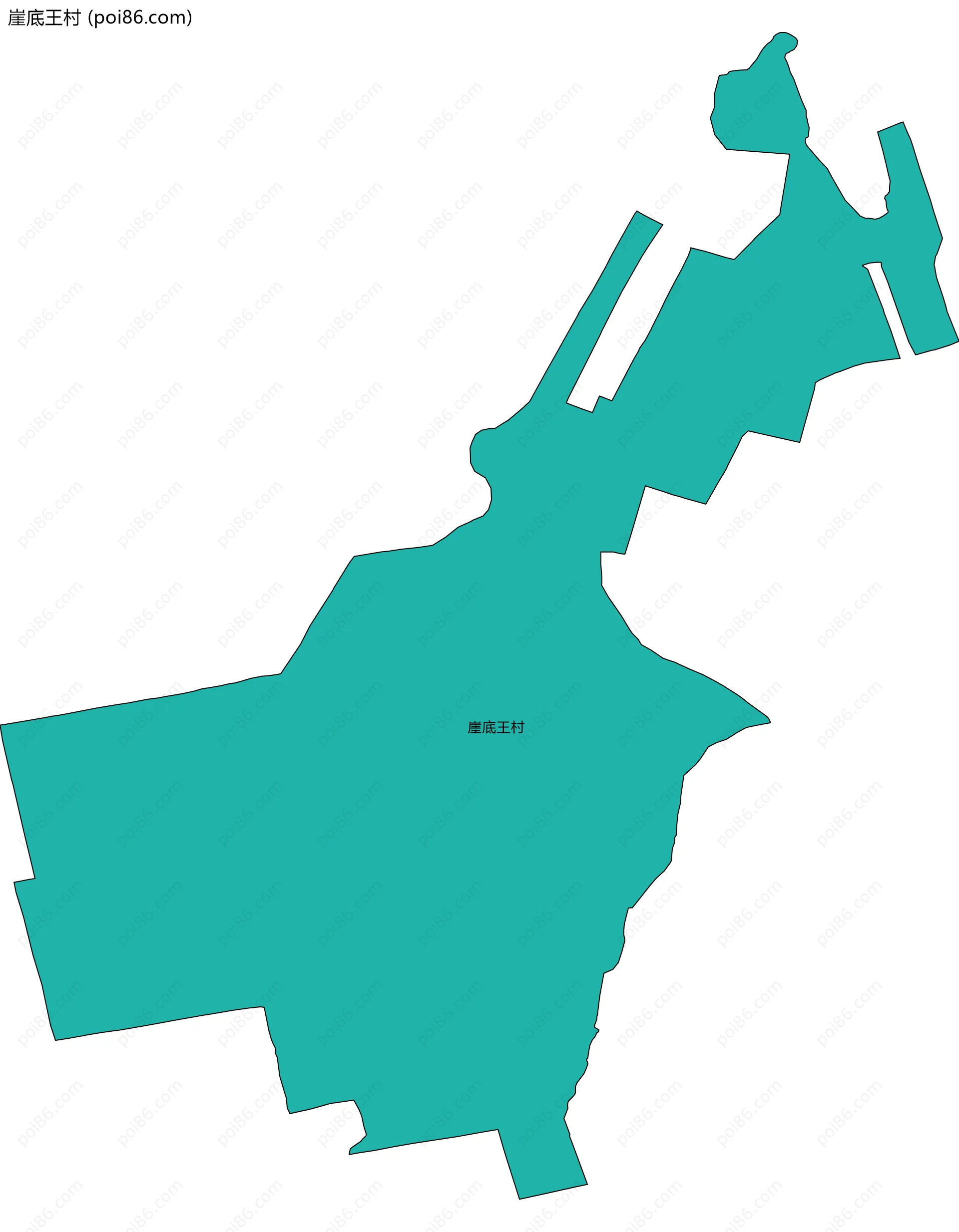 崖底王村边界地图