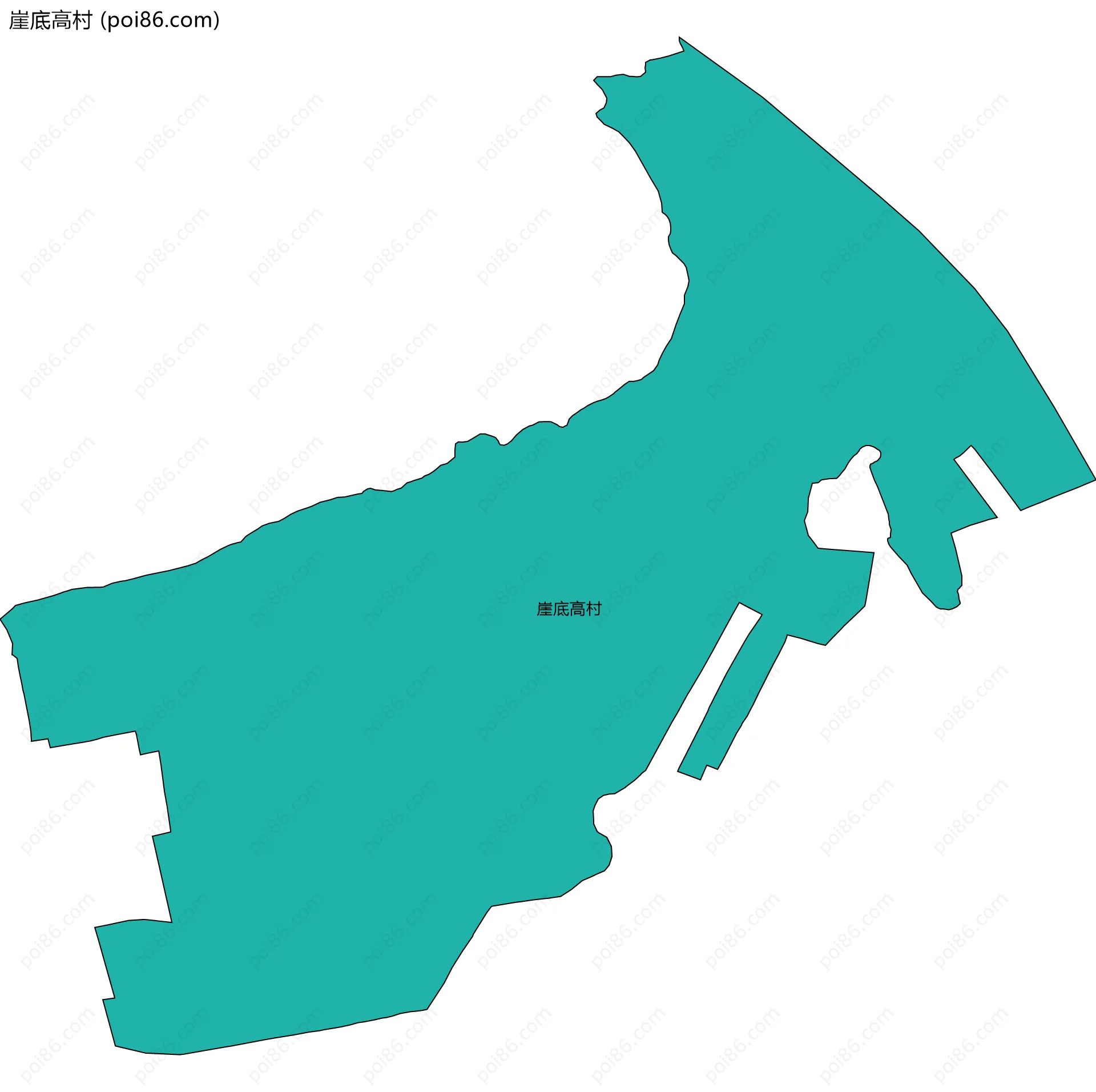 崖底高村边界地图