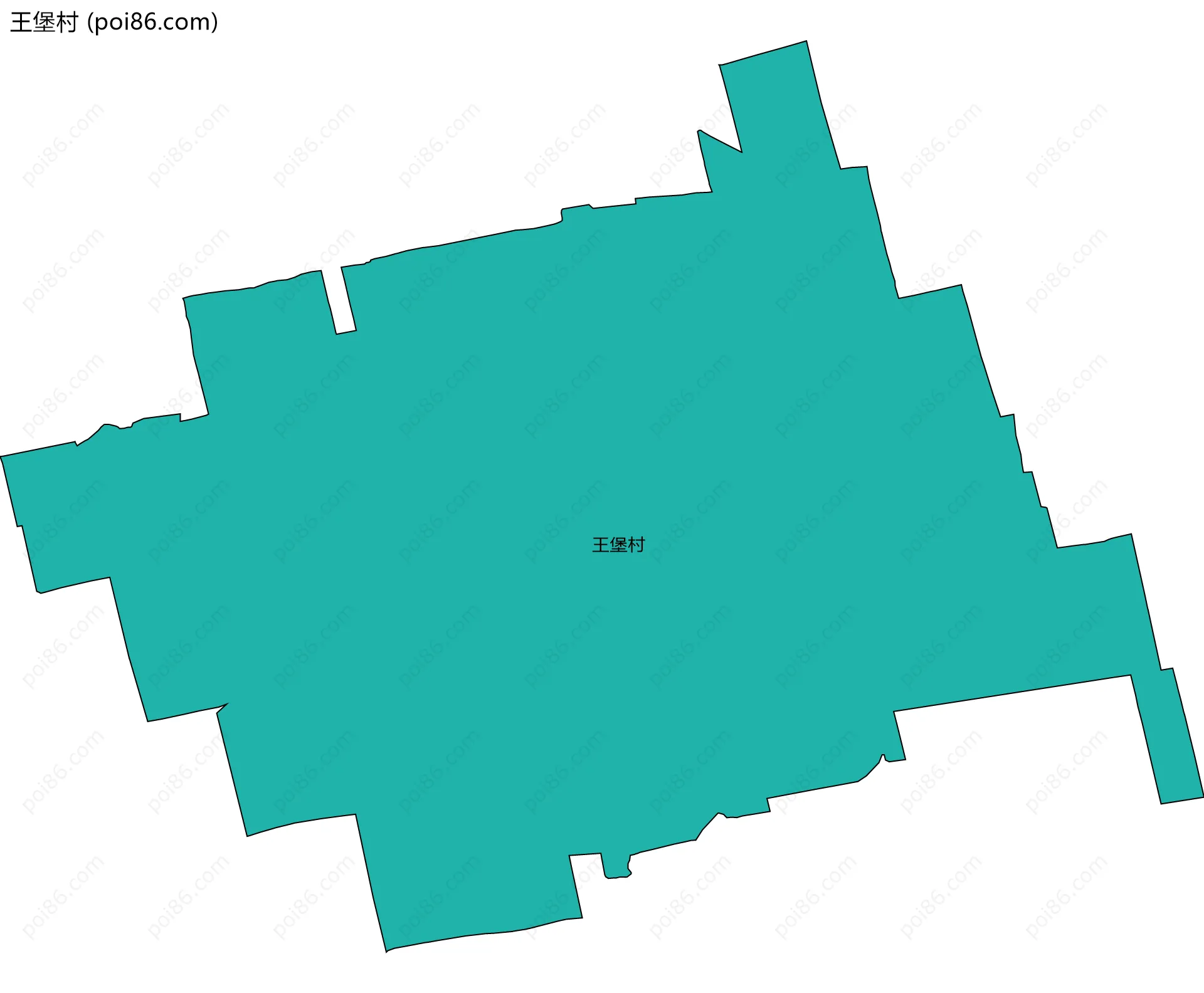 王堡村边界地图