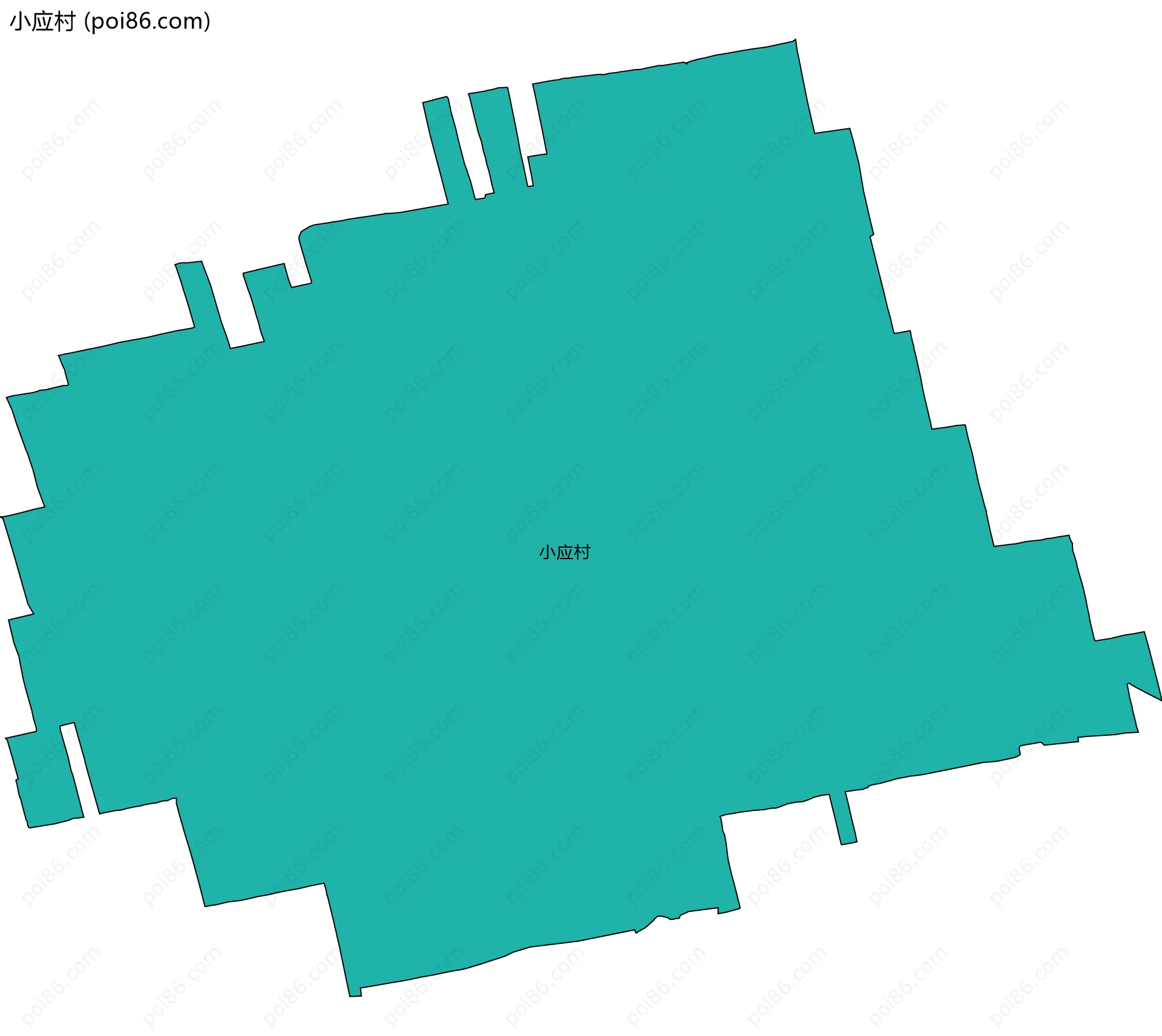 小应村边界地图
