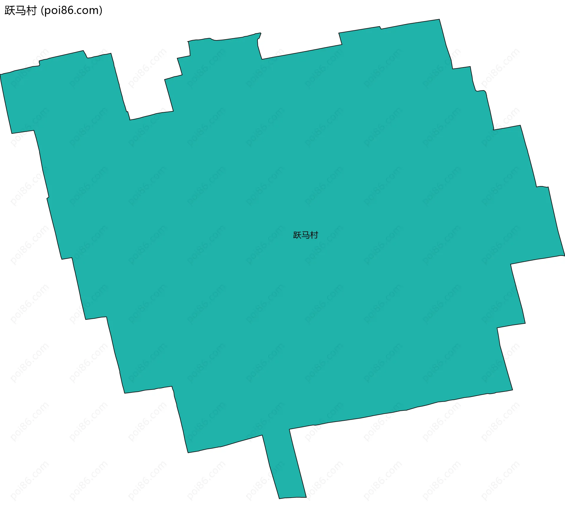 跃马村边界地图