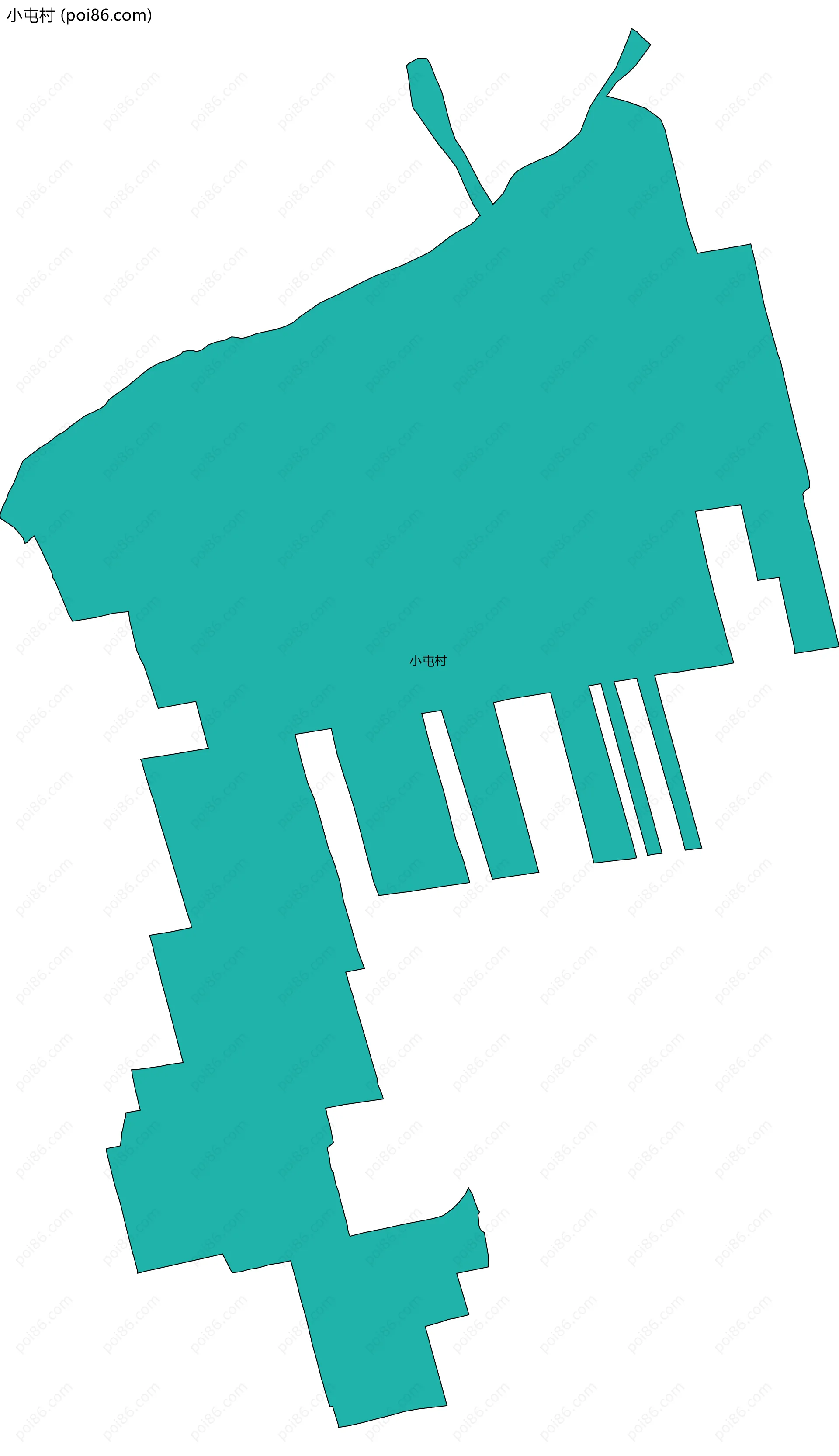 小屯村边界地图