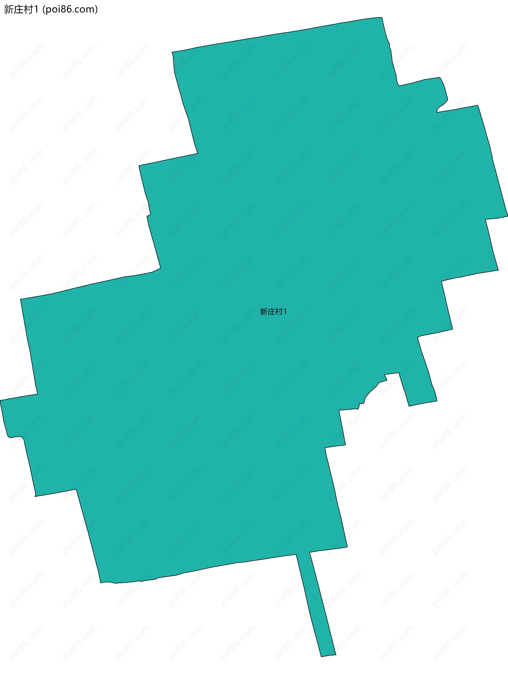 新庄村1边界地图