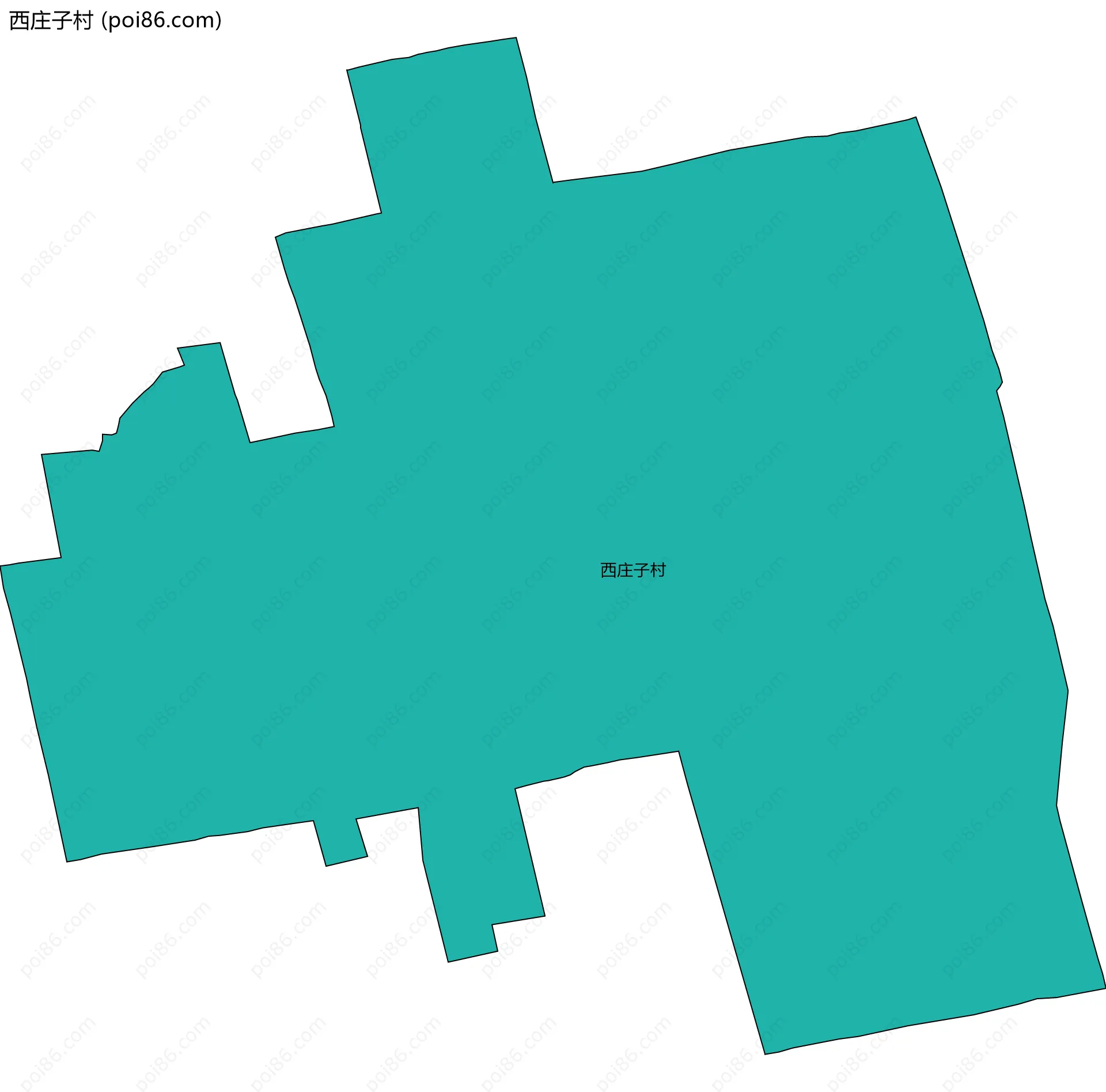 西庄子村边界地图