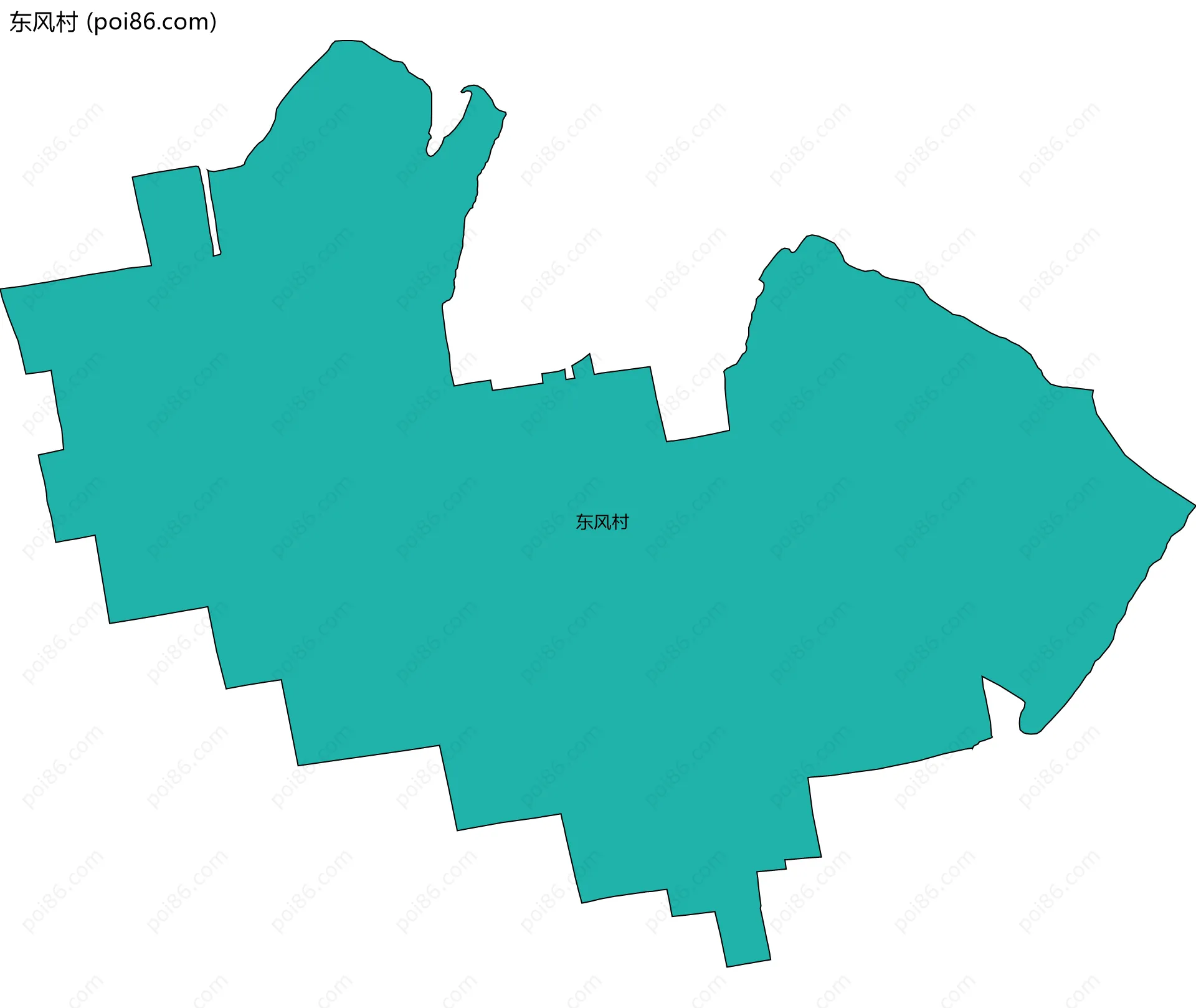 东风村边界地图