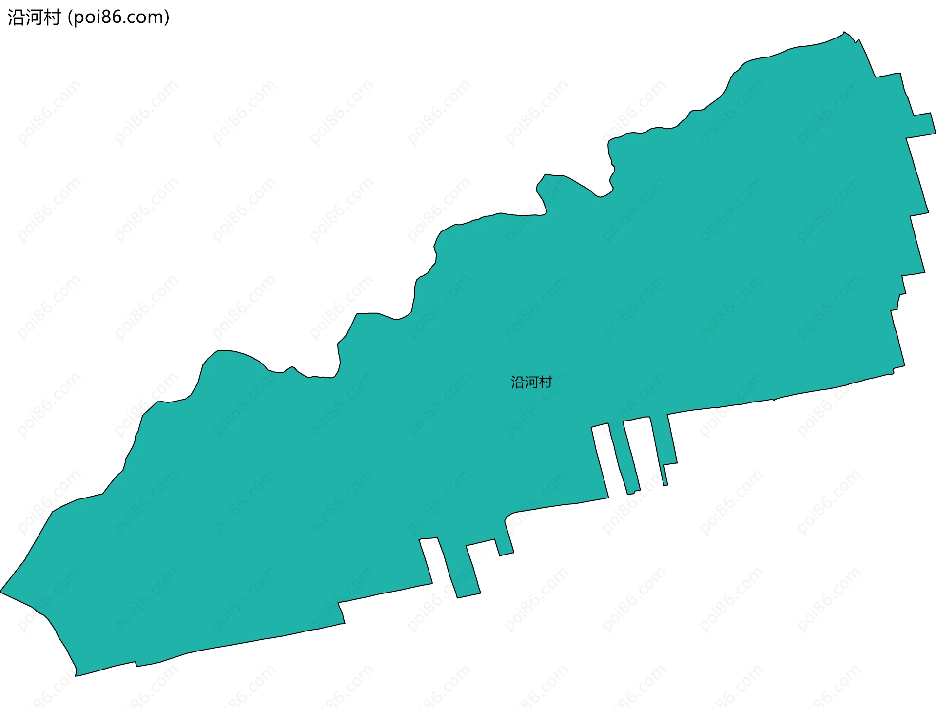 沿河村边界地图