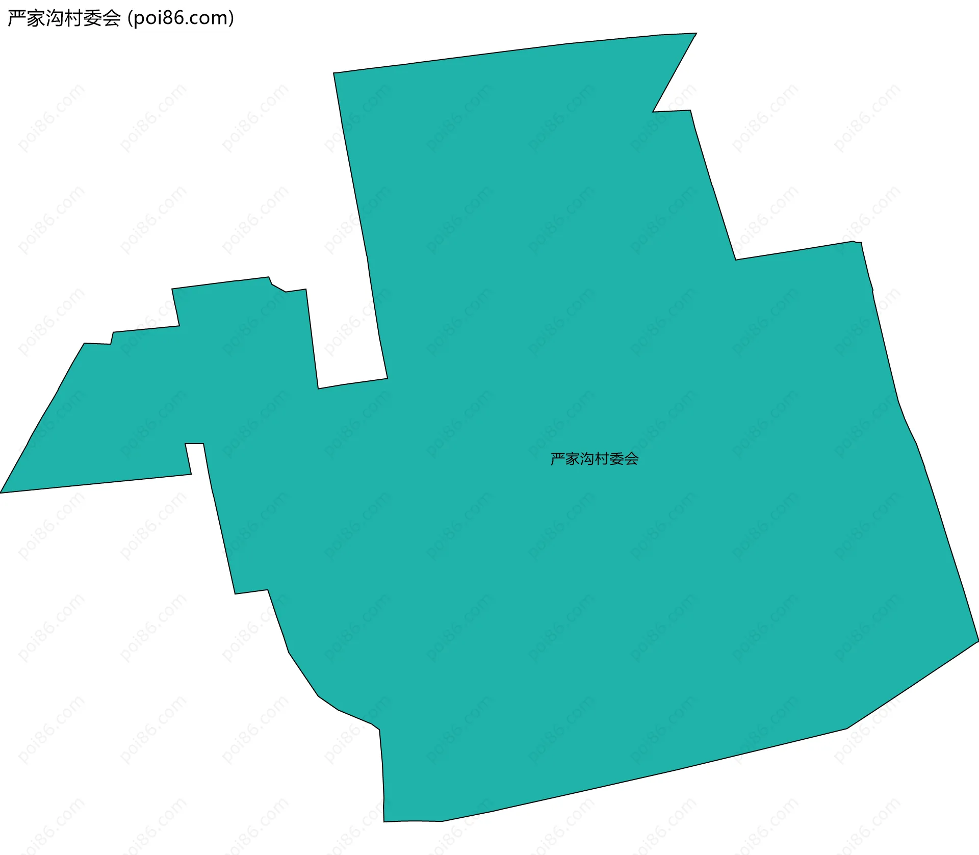 严家沟村委会边界地图