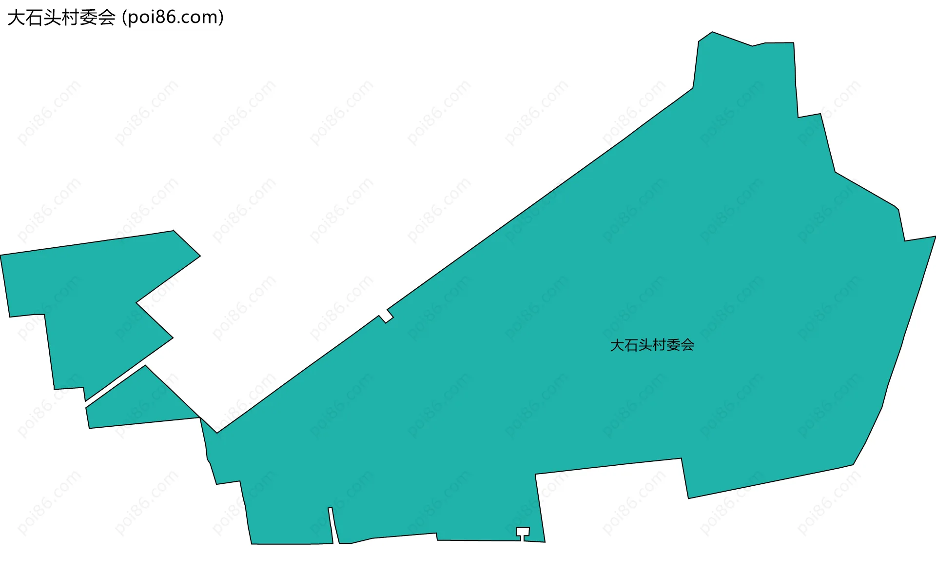 大石头村委会边界地图