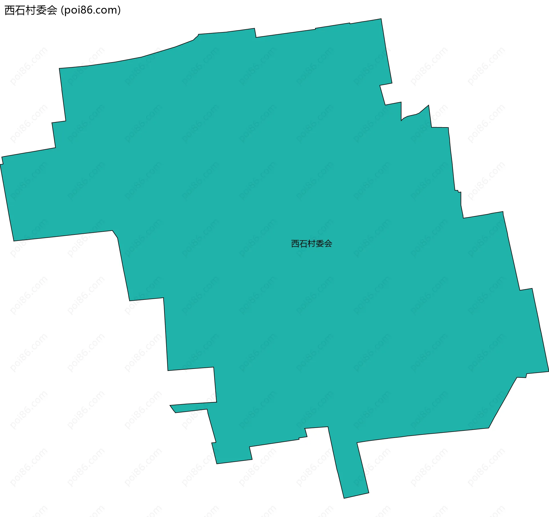 西石村委会边界地图