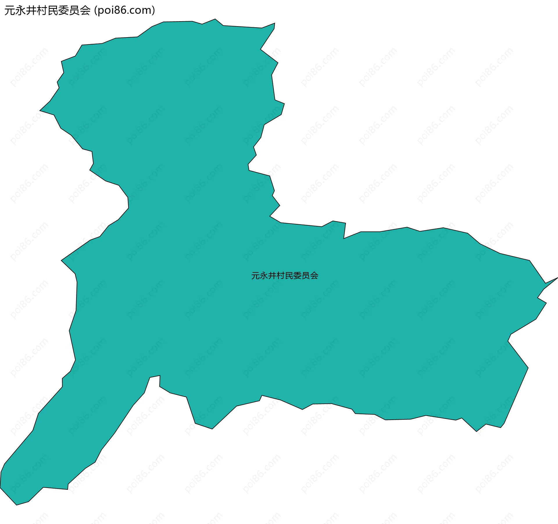 元永井村民委员会边界地图