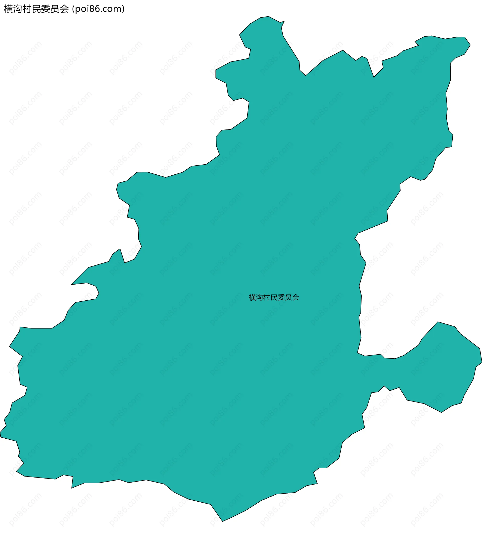 横沟村民委员会边界地图