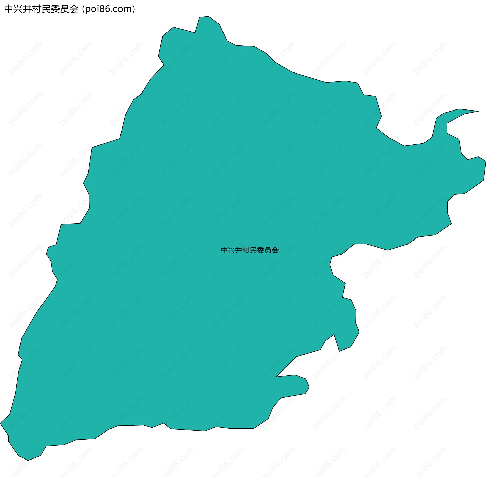 中兴井村民委员会边界地图