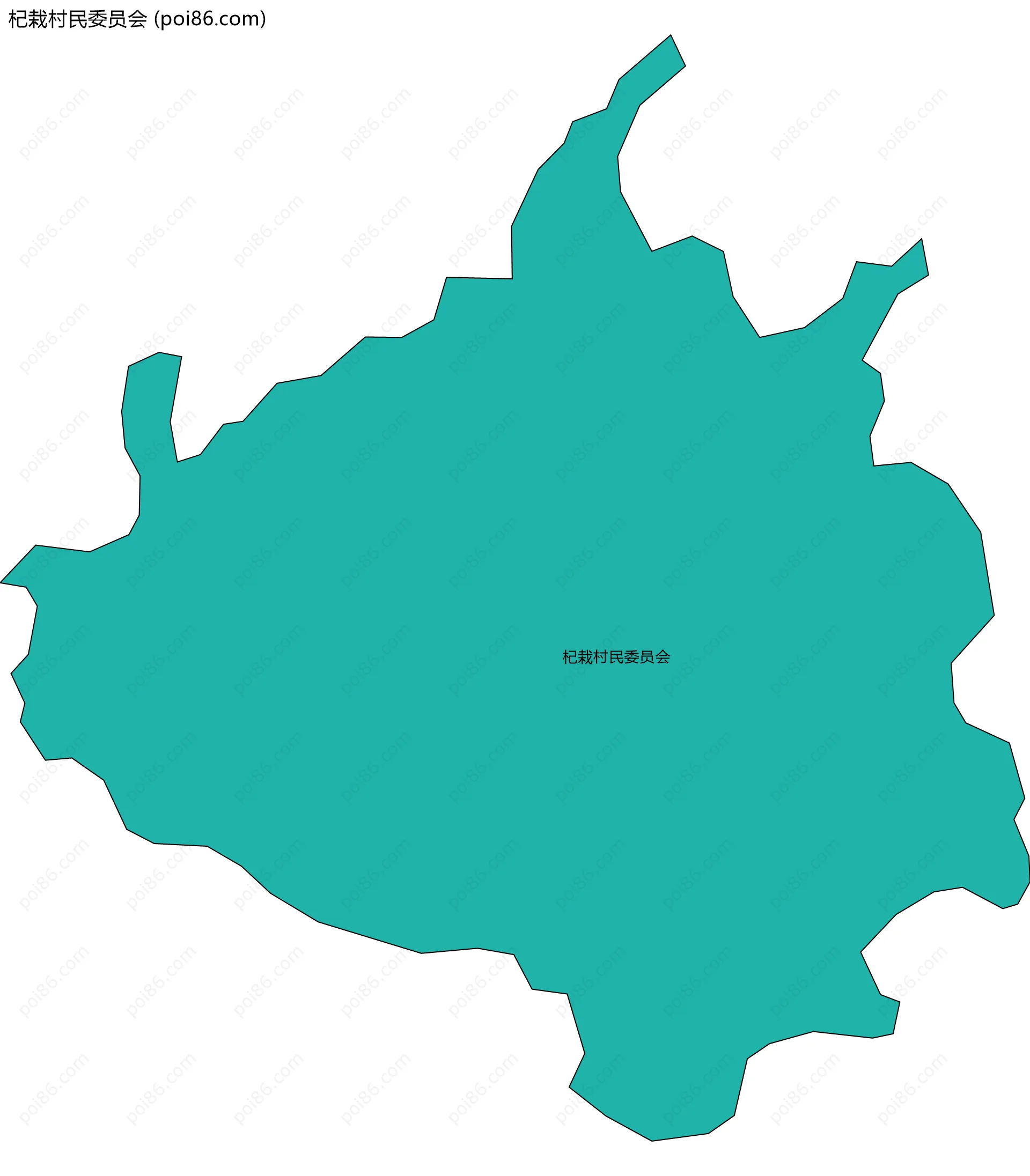 杞栽村民委员会边界地图